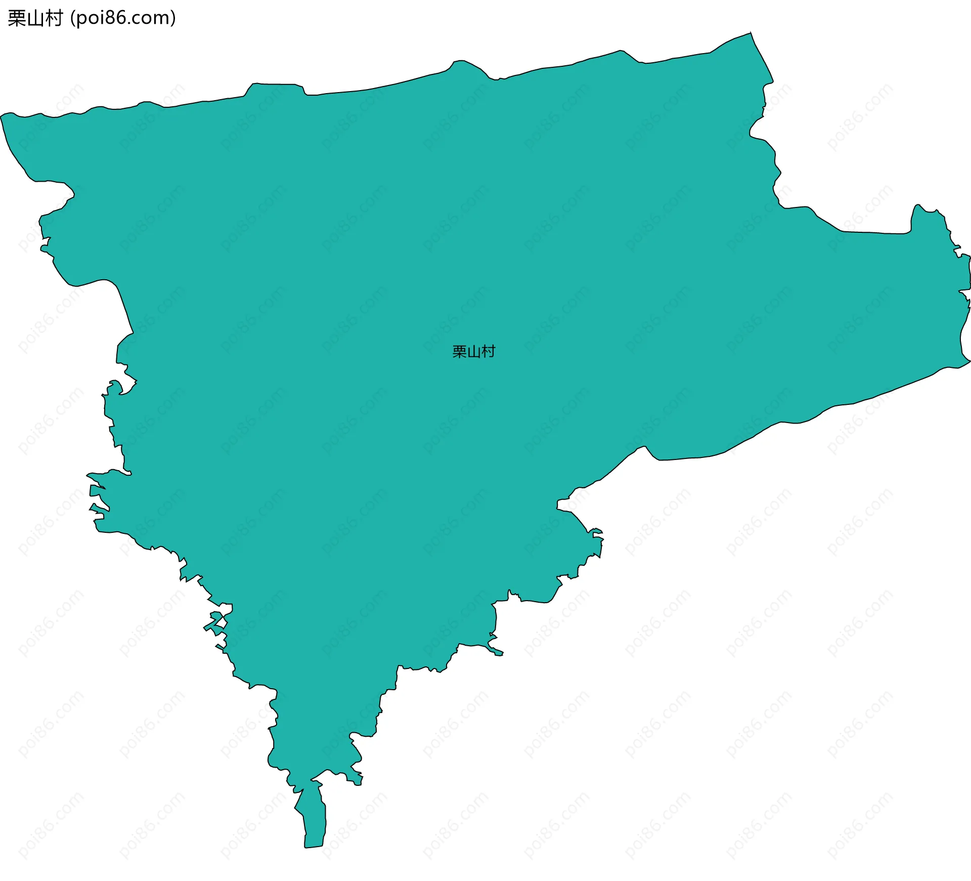 栗山村边界地图