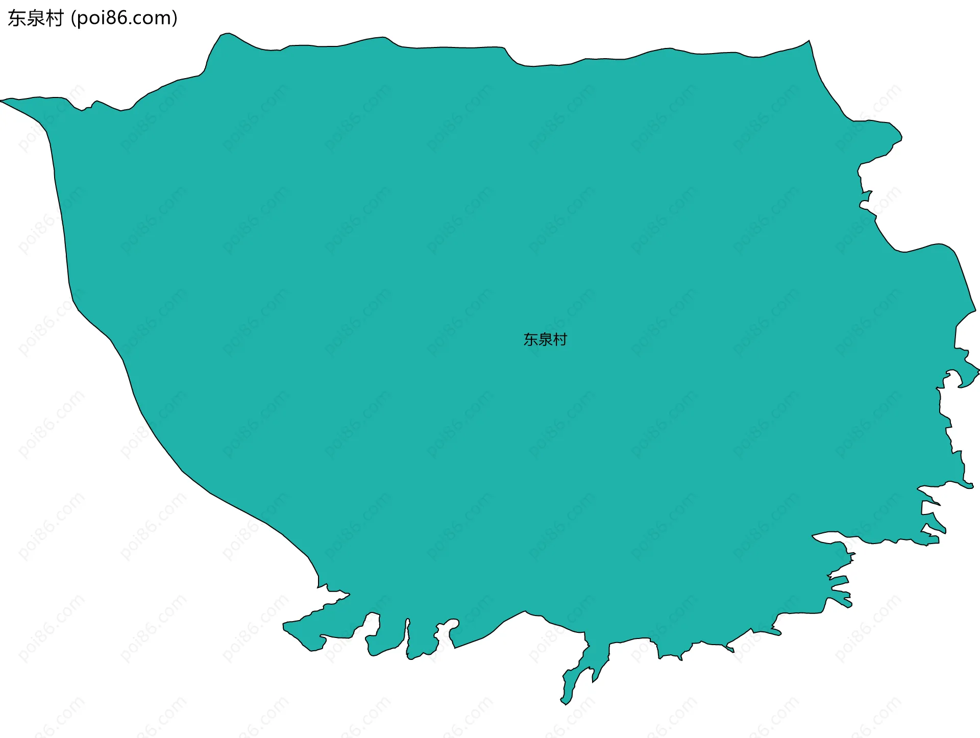 东泉村边界地图