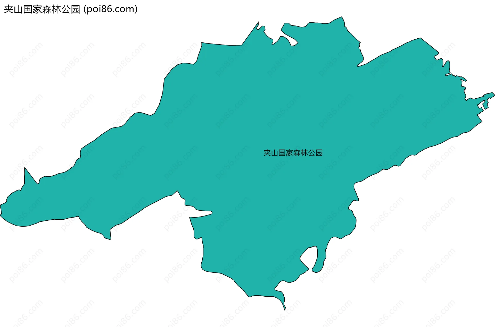 夹山国家森林公园边界地图
