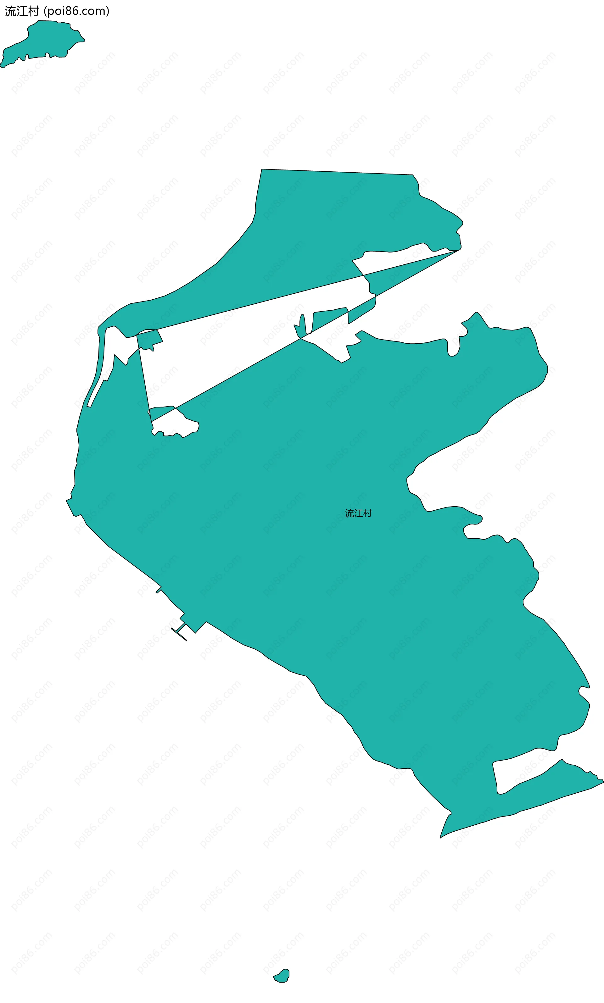 流江村边界地图