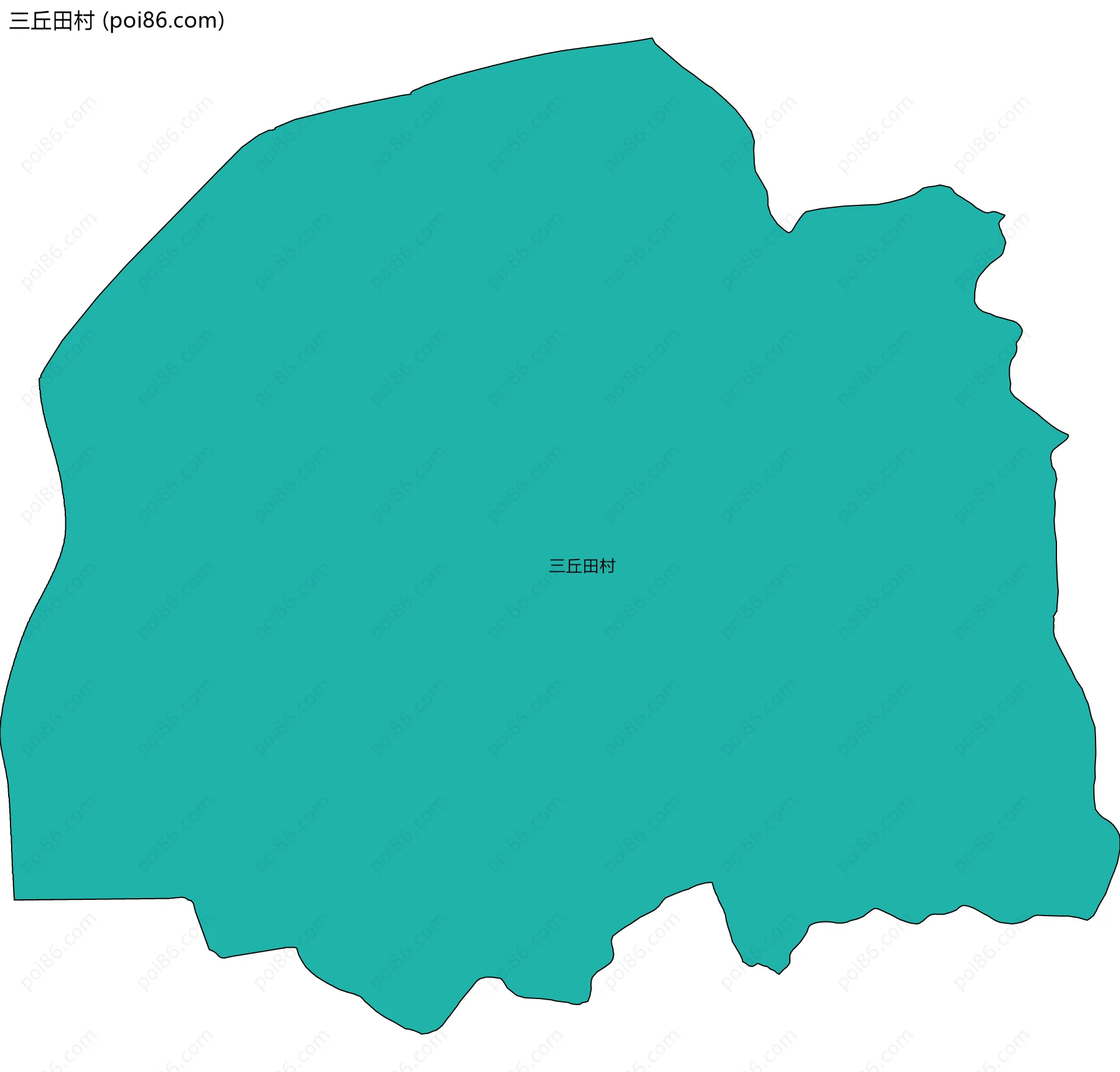 三丘田村边界地图