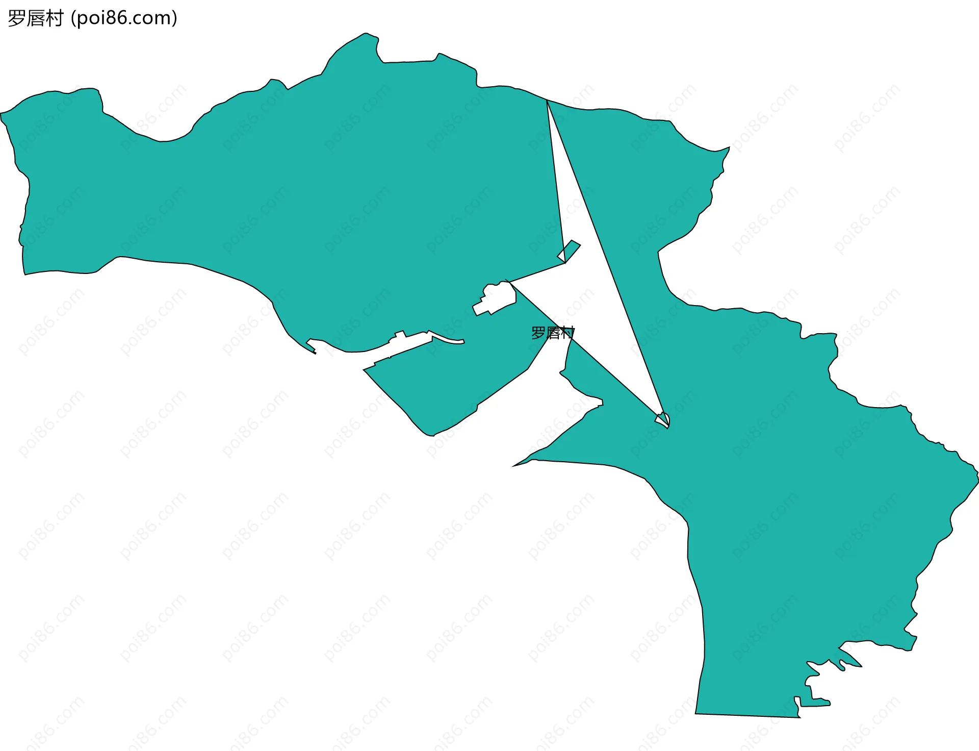 罗唇村边界地图