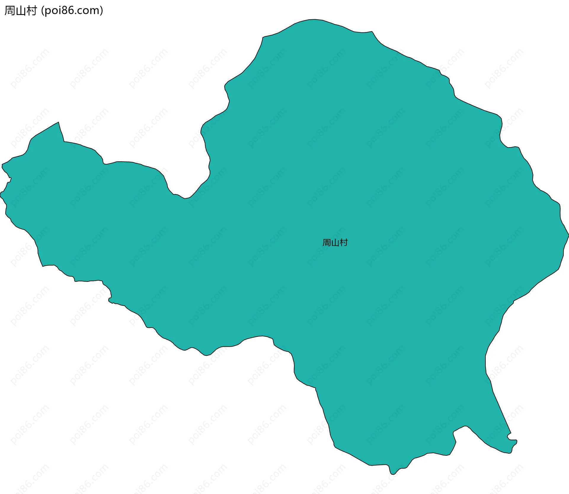 周山村边界地图