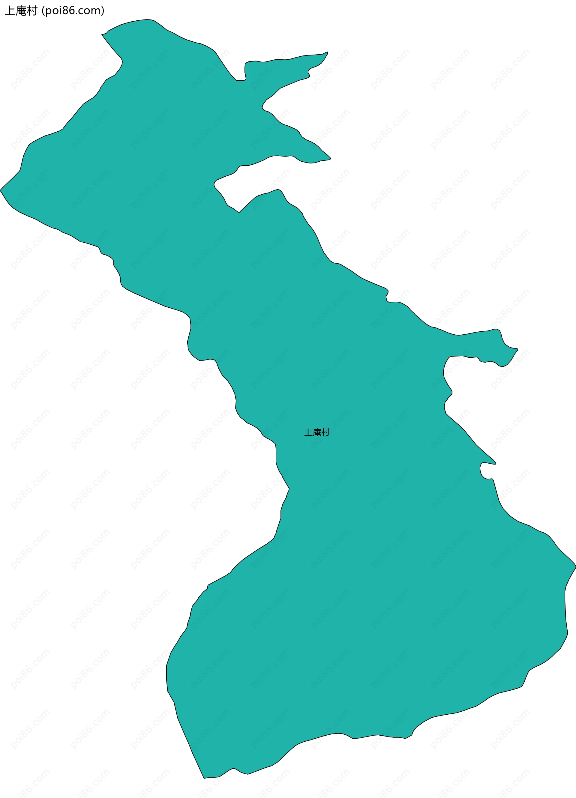 上庵村边界地图