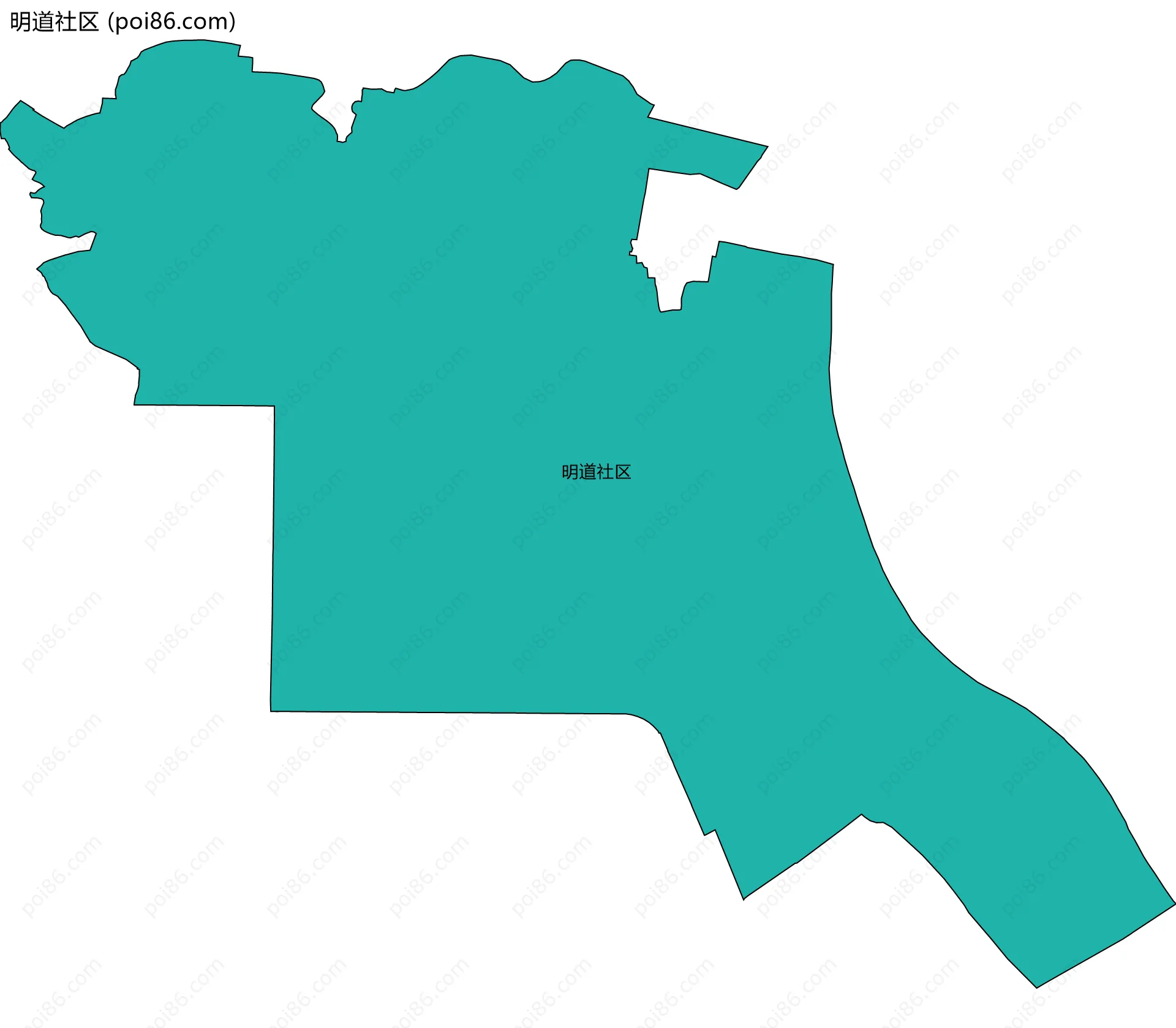 明道社区边界地图