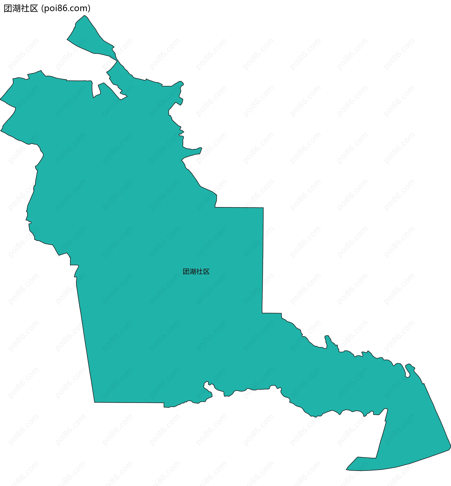 团湖社区边界地图