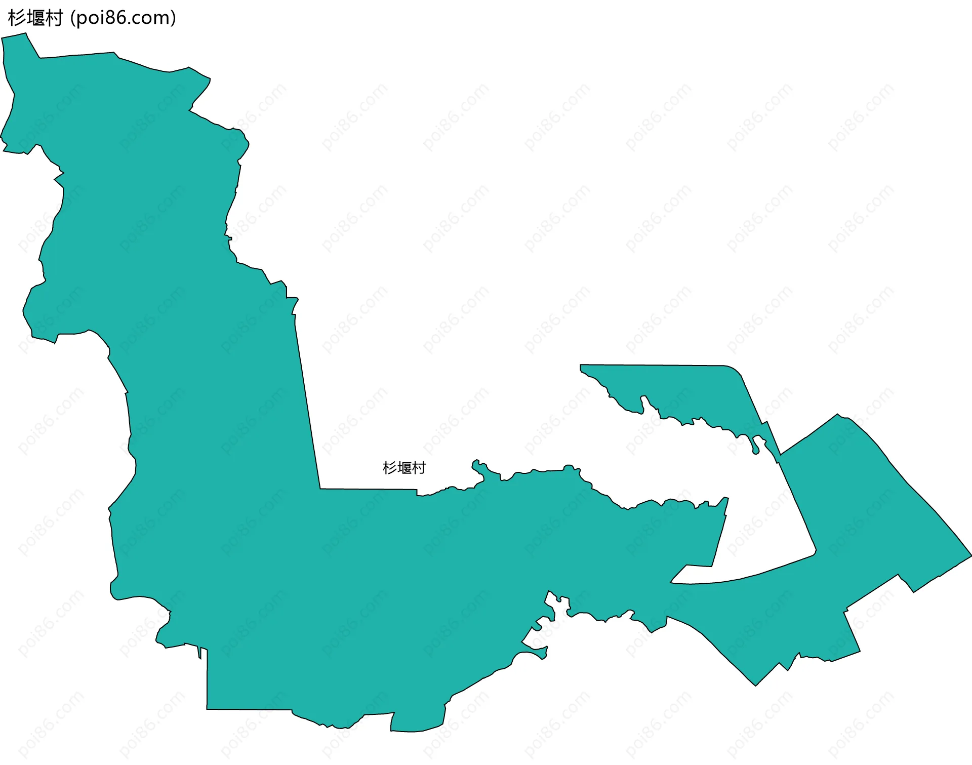 杉堰村边界地图