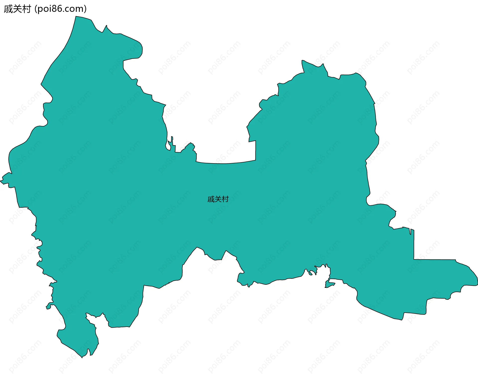 戚关村边界地图