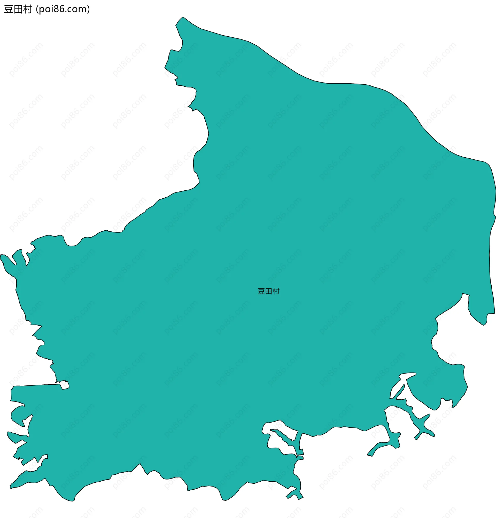 豆田村边界地图