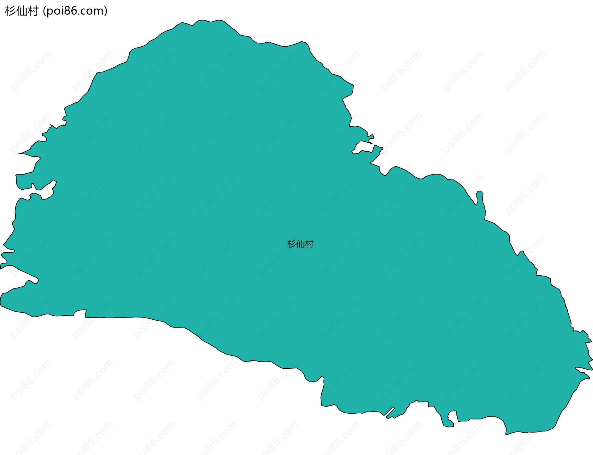 杉仙村边界地图