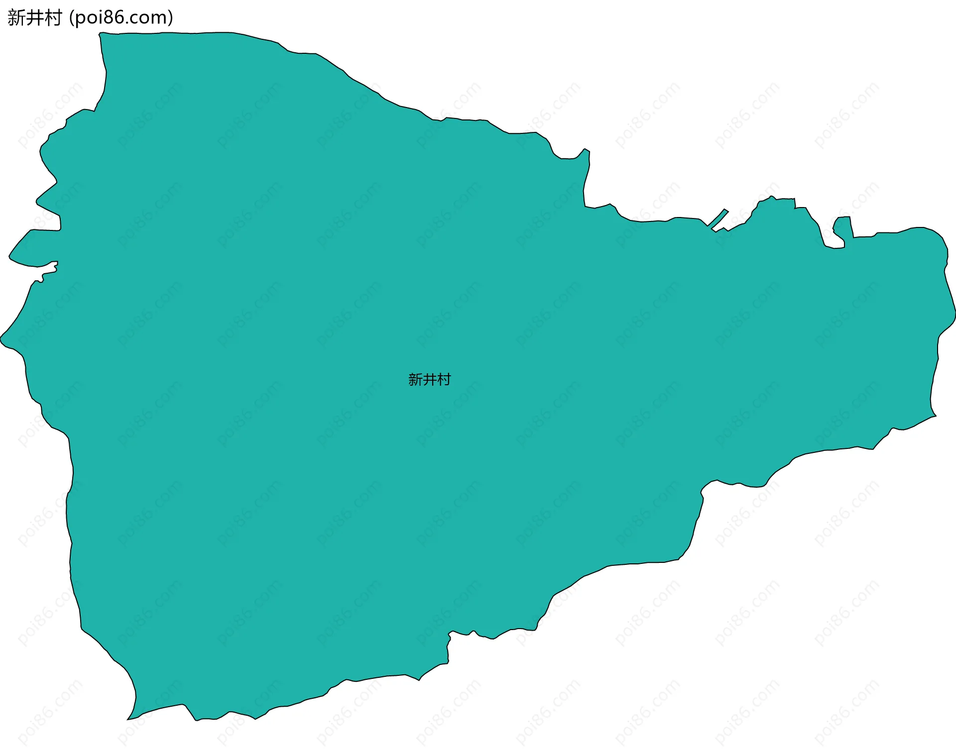 新井村边界地图