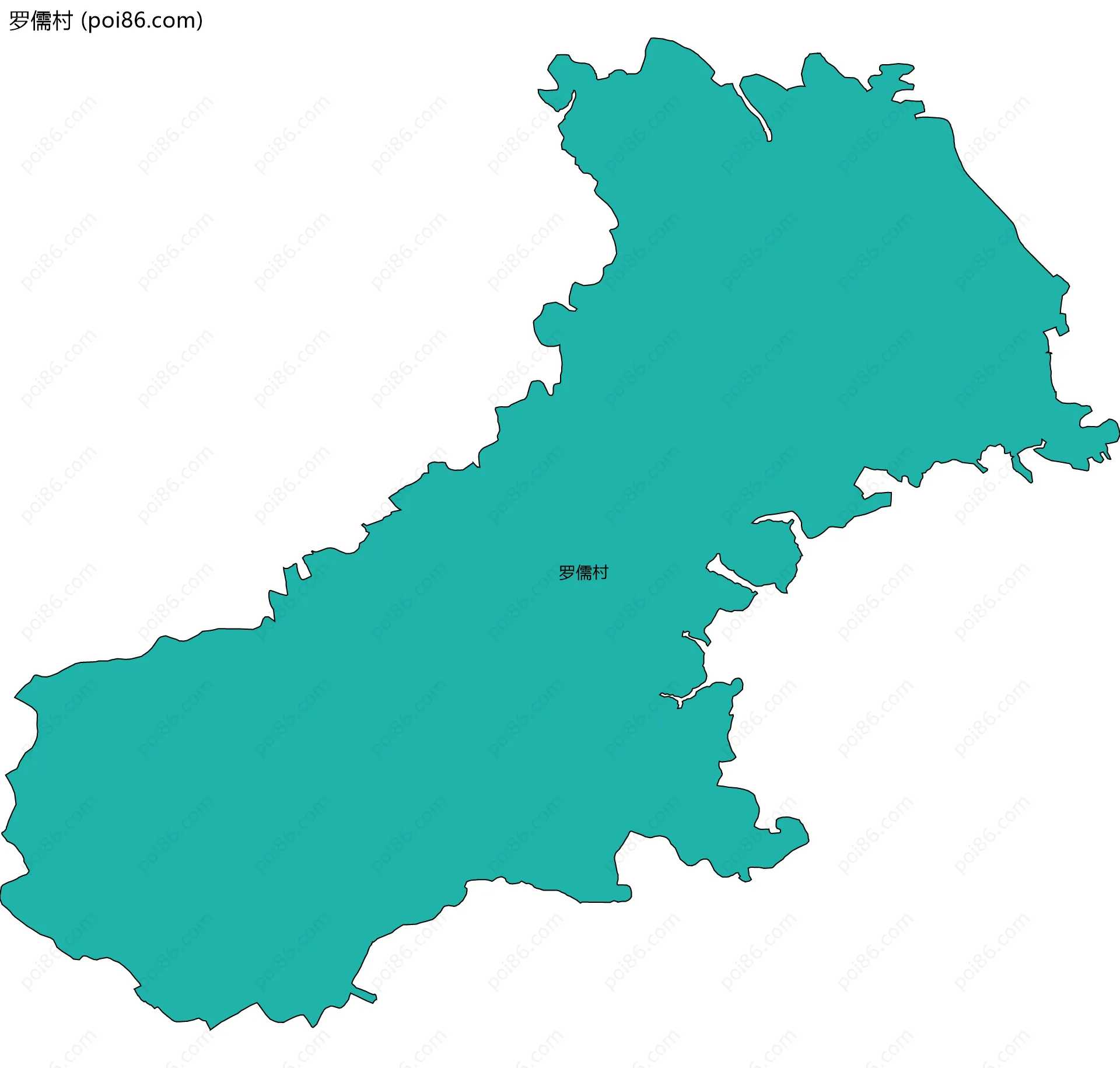 罗儒村边界地图