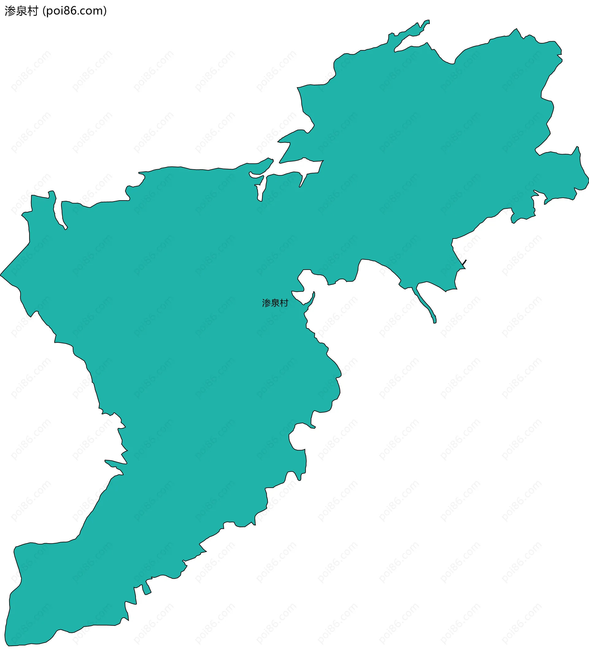 渗泉村边界地图