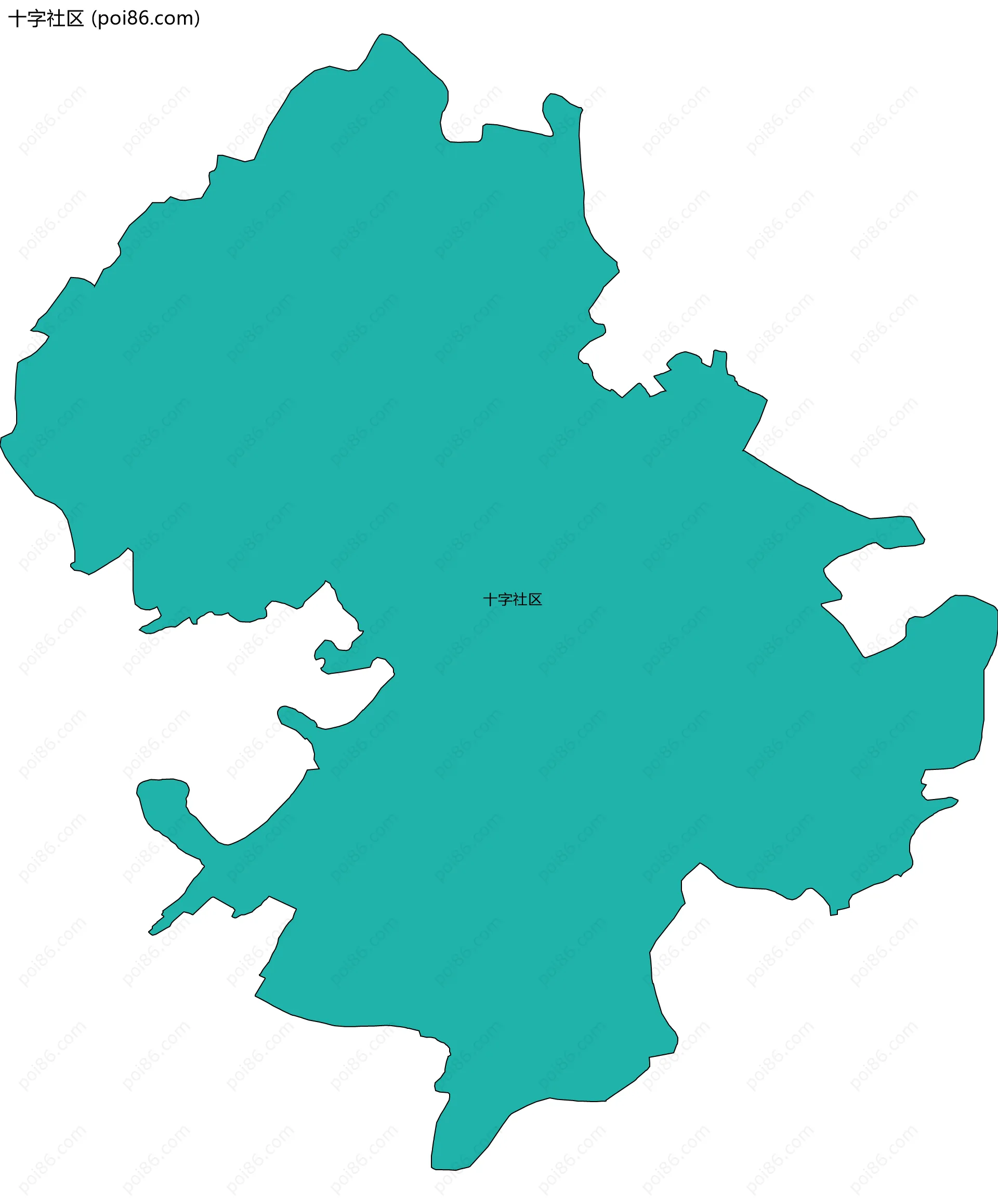 十字社区边界地图