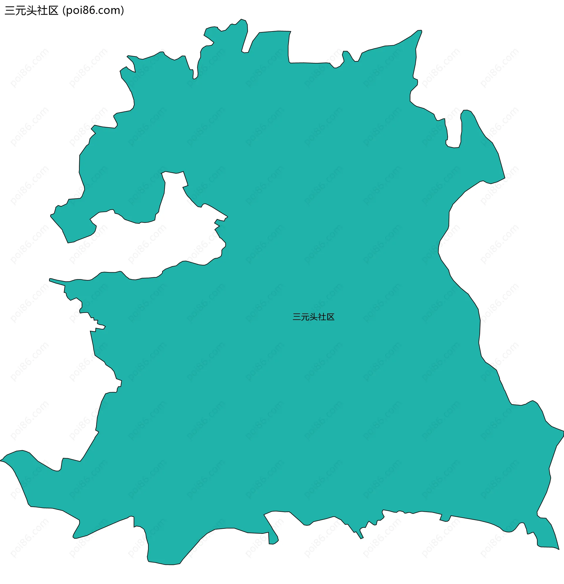 三元头社区边界地图