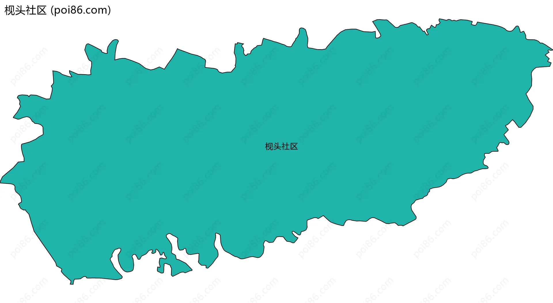 枧头社区边界地图