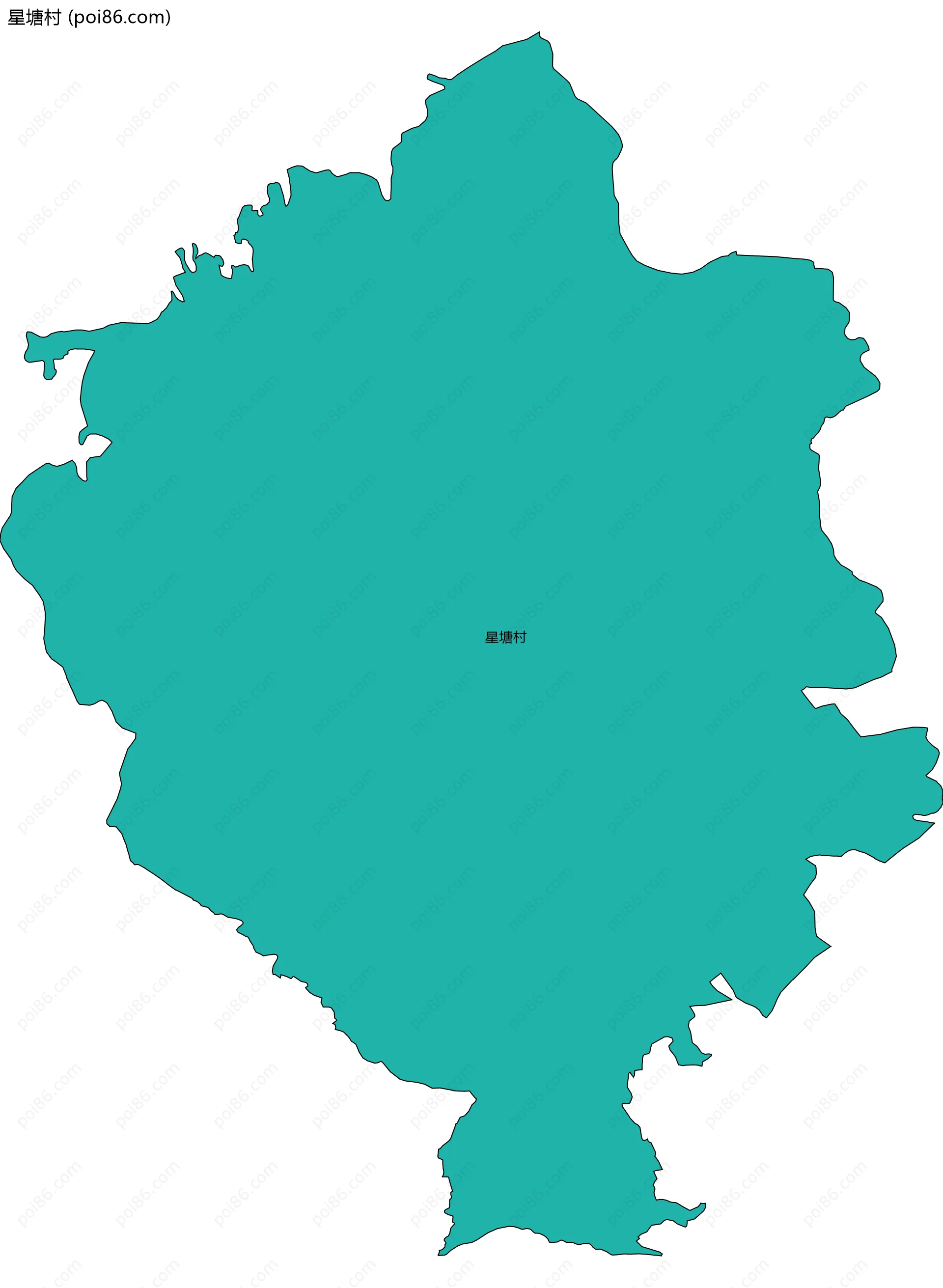 星塘村边界地图