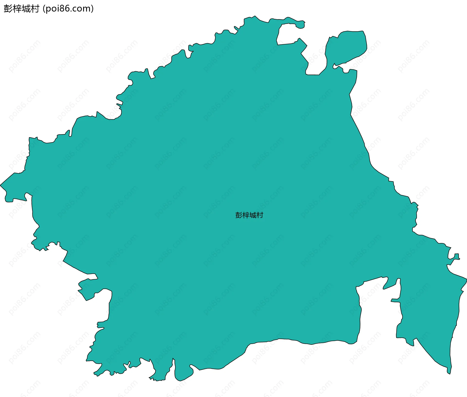 彭梓城村边界地图