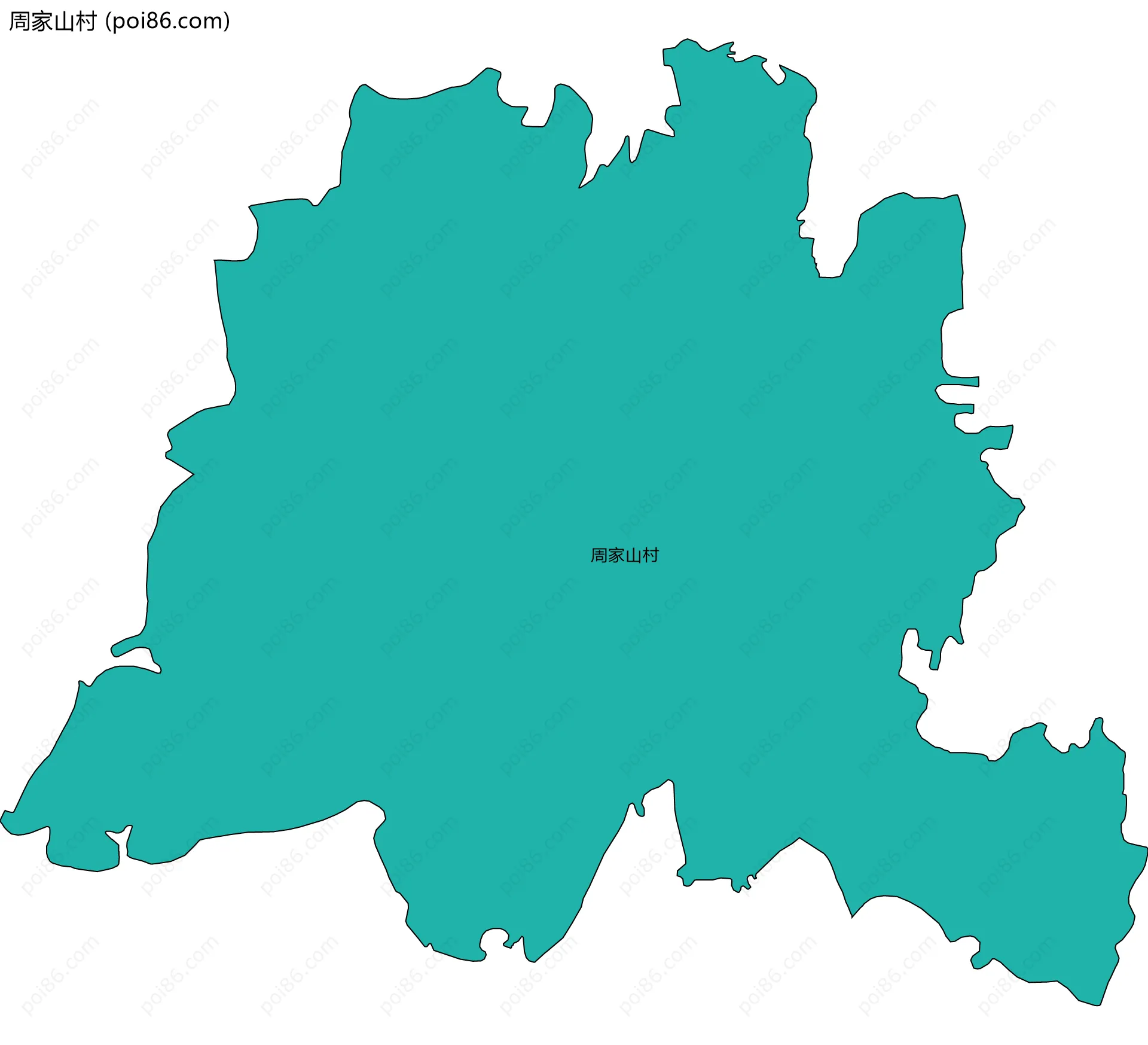 周家山村边界地图