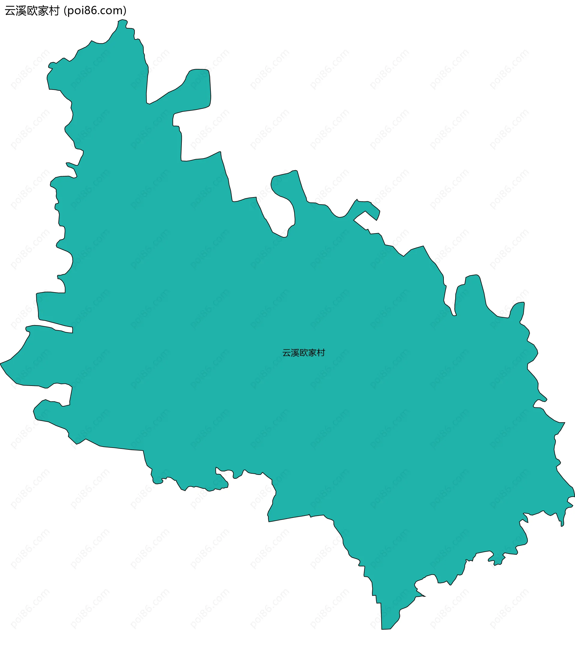 云溪欧家村边界地图
