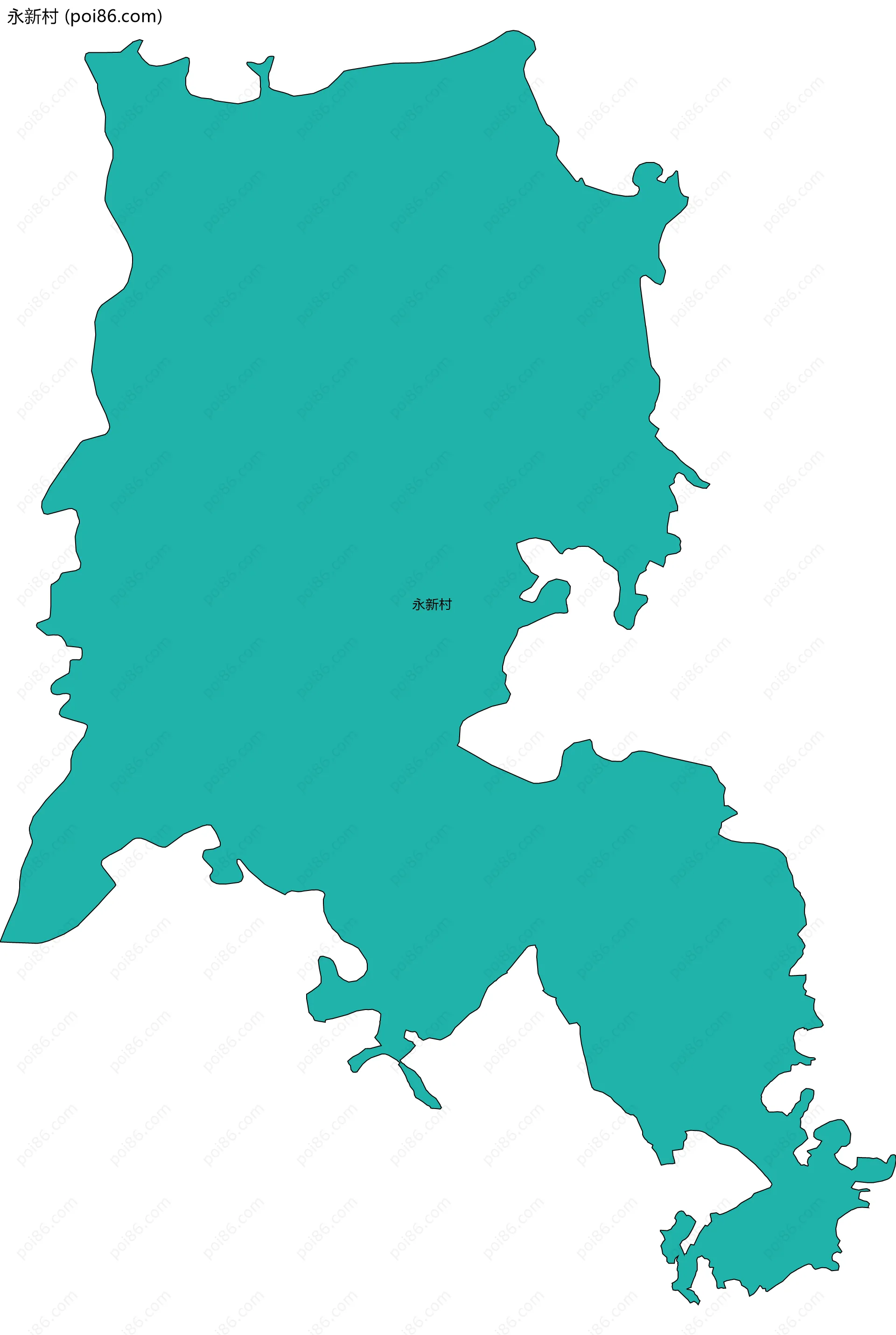 永新村边界地图