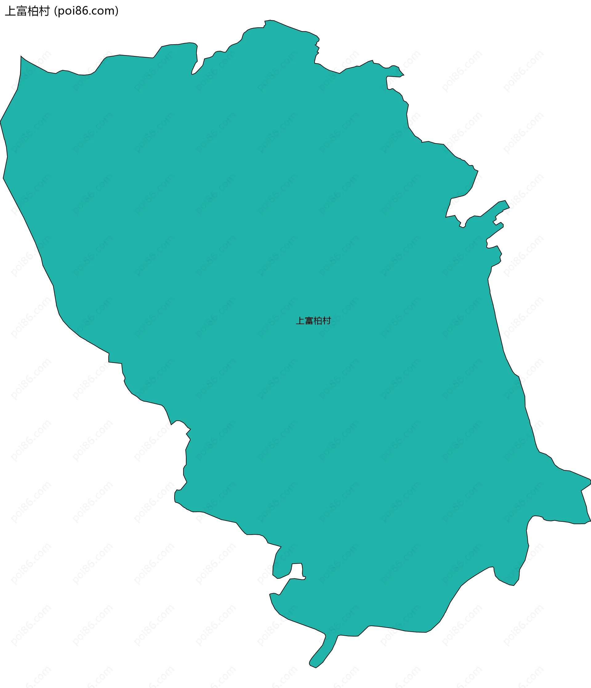 上富柏村边界地图