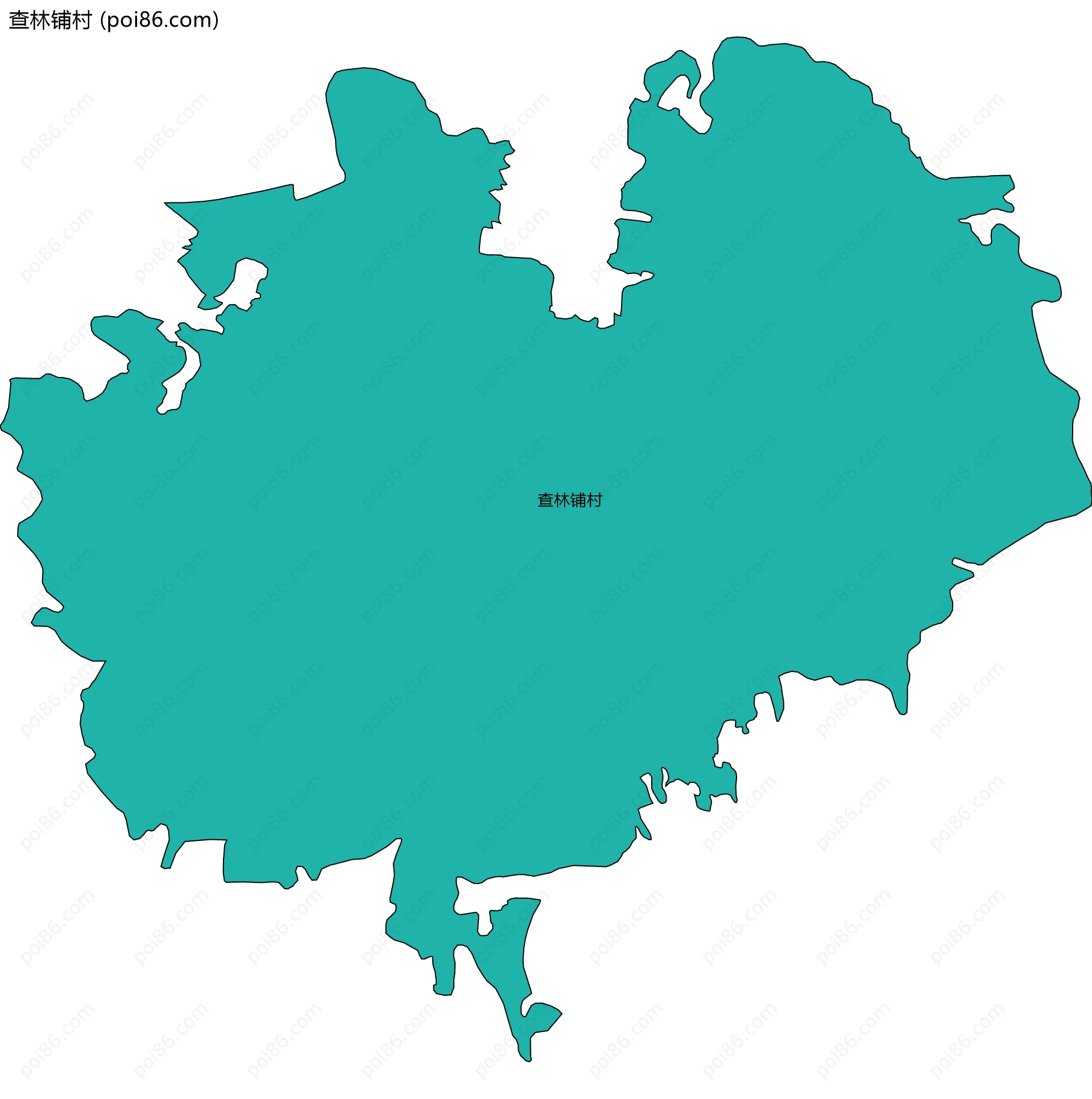 查林铺村边界地图