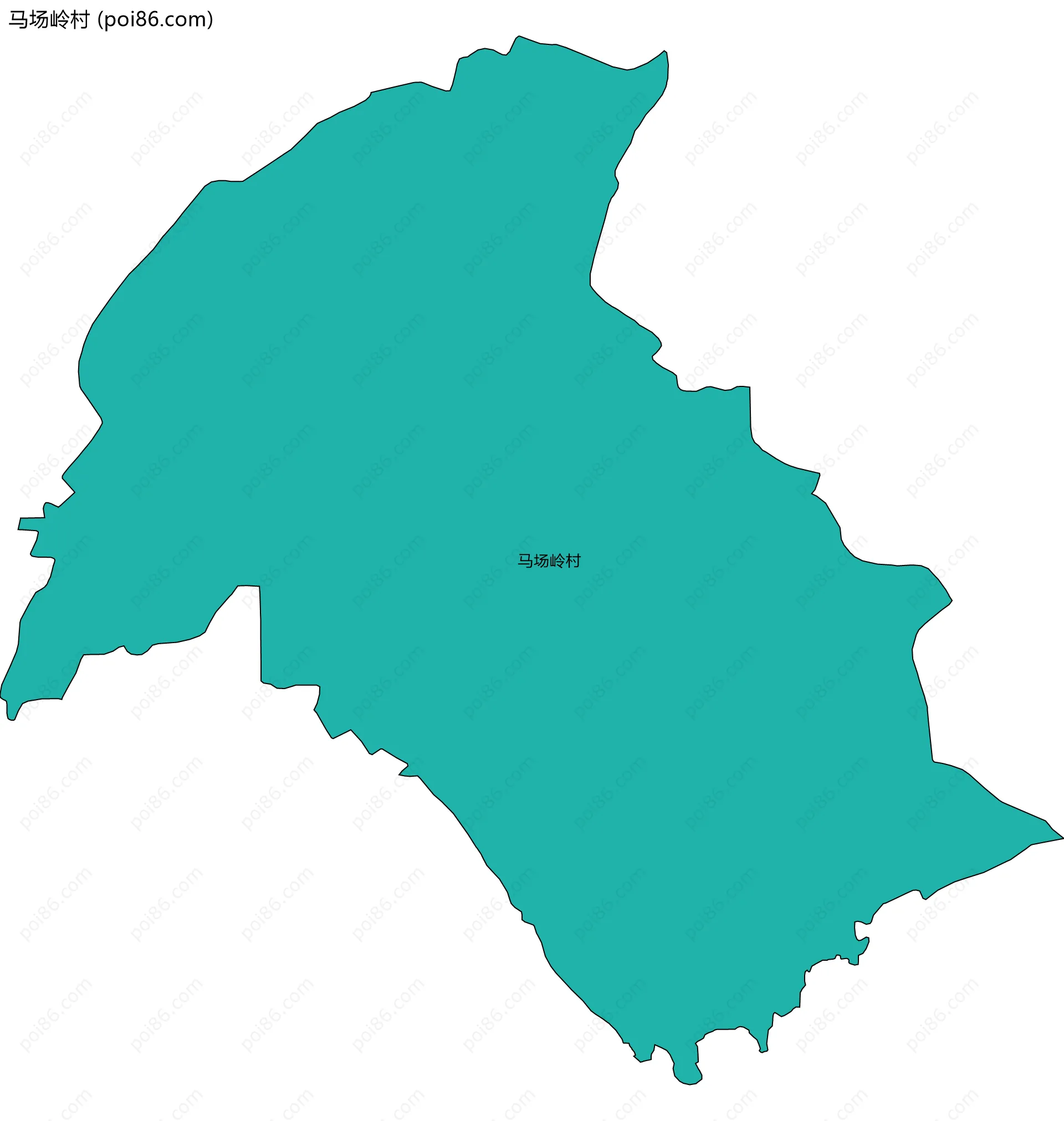 马场岭村边界地图