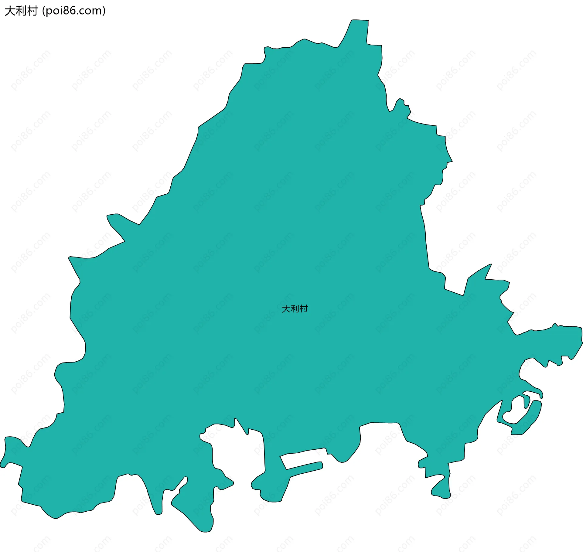 大利村边界地图