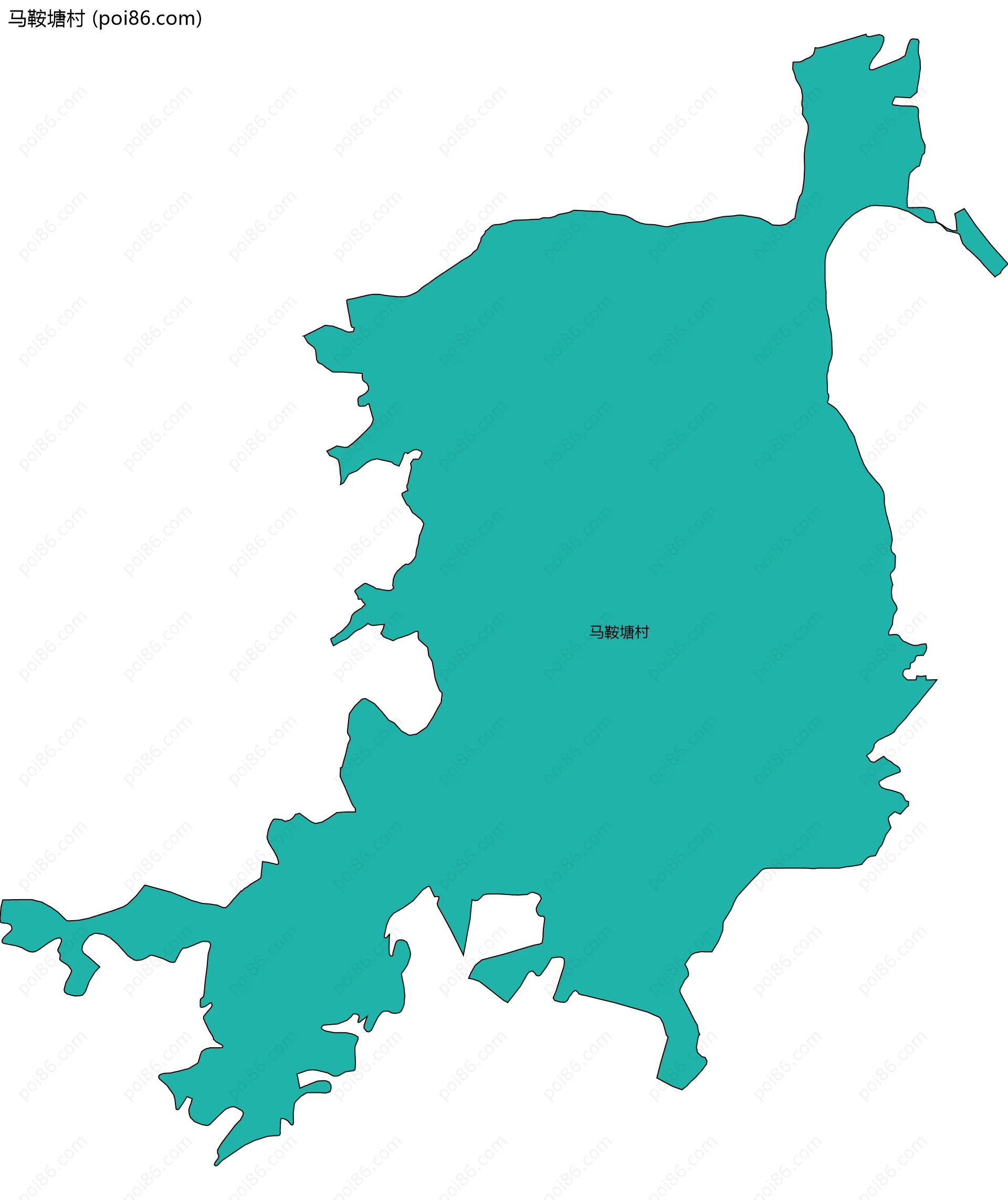 马鞍塘村边界地图