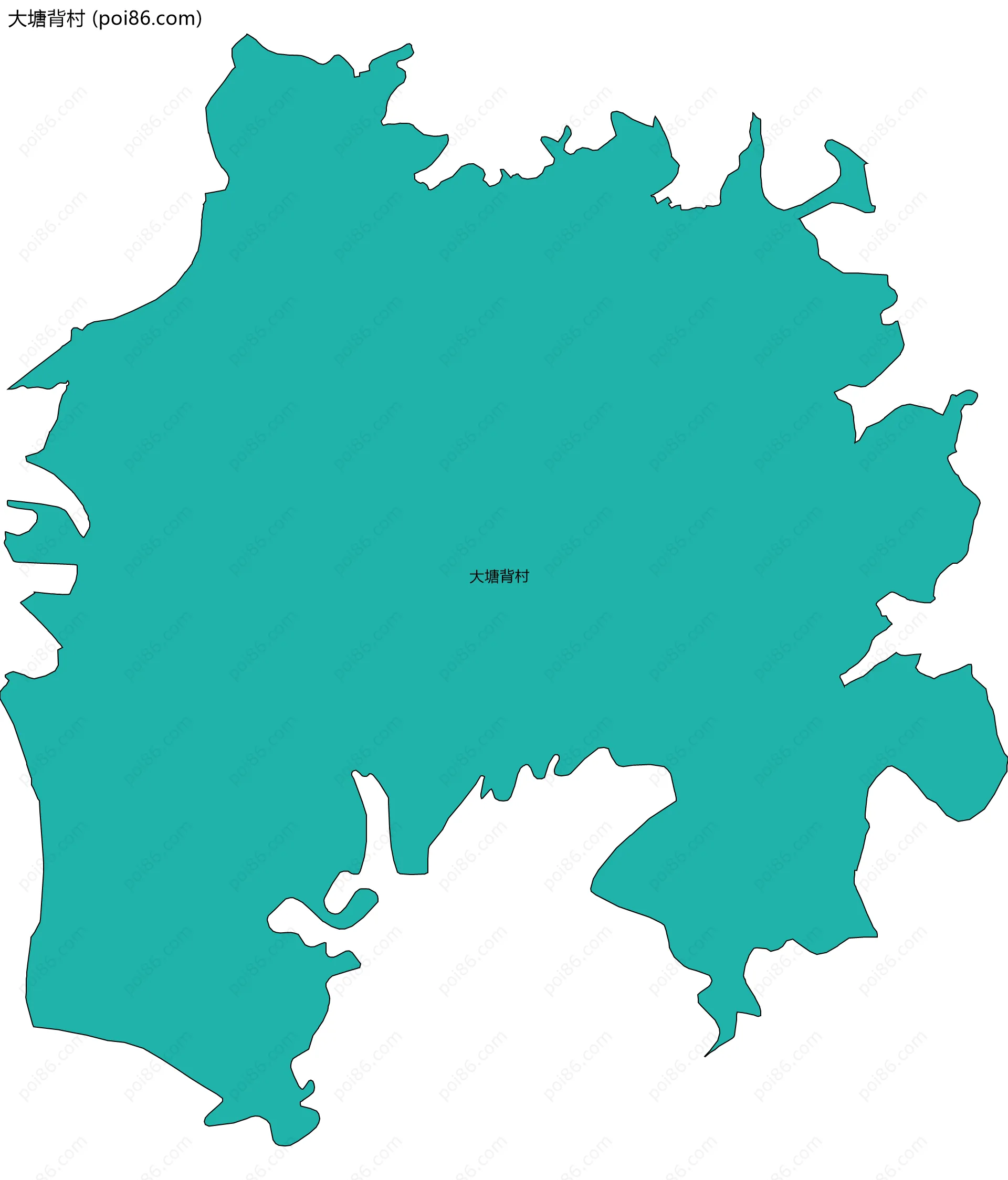 大塘背村边界地图