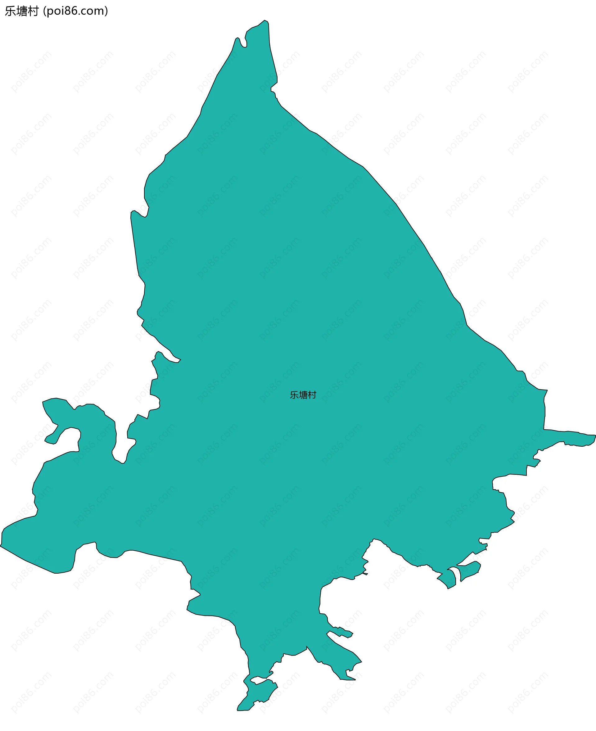 乐塘村边界地图