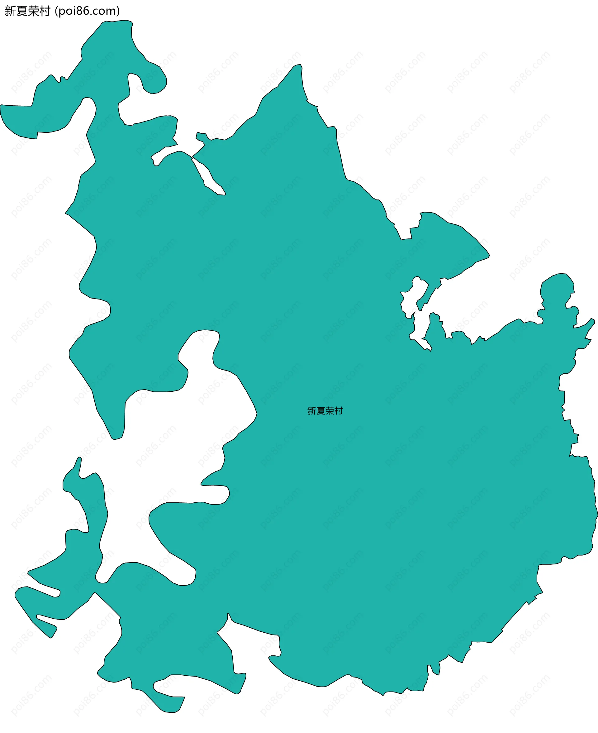 新夏荣村边界地图