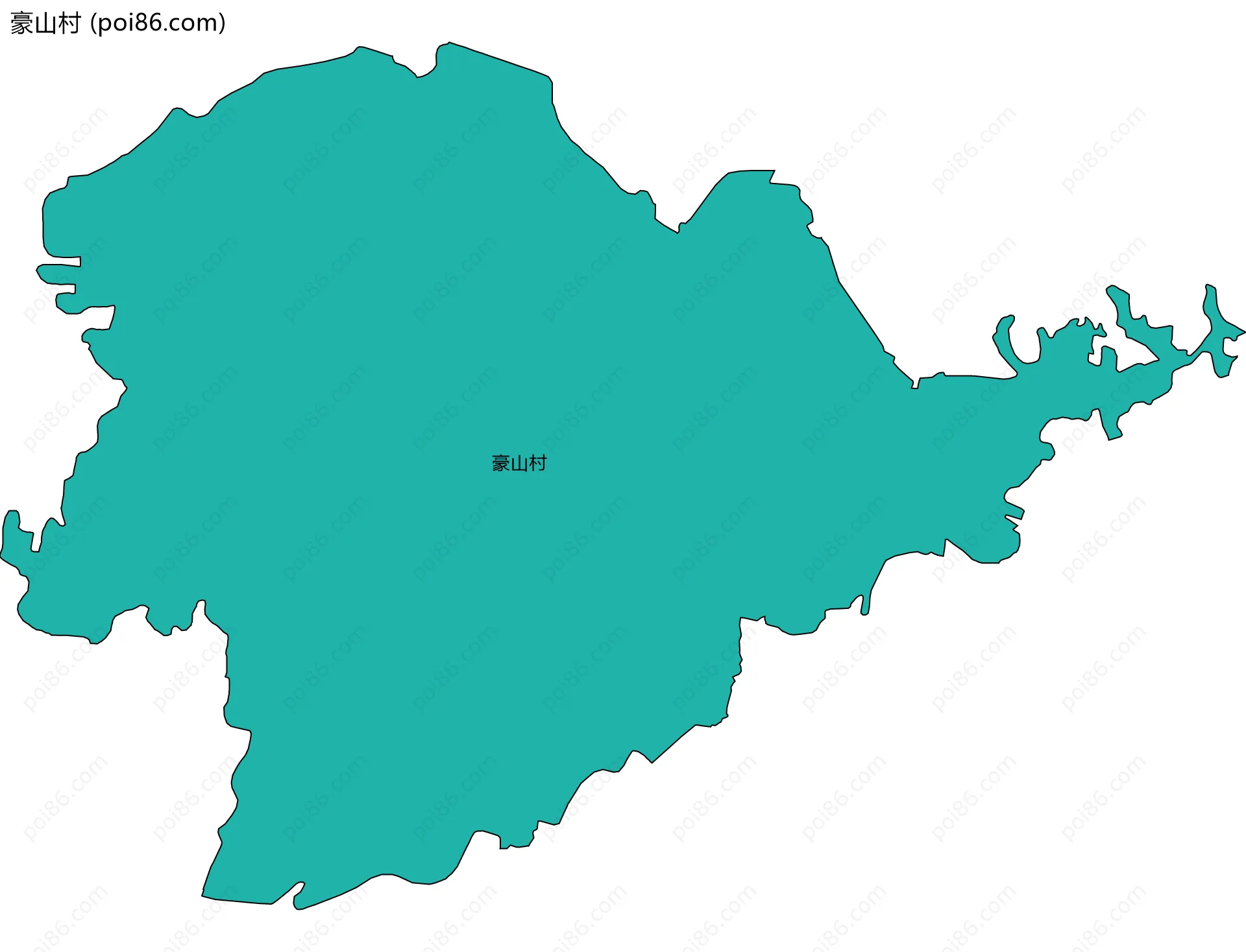 豪山村边界地图