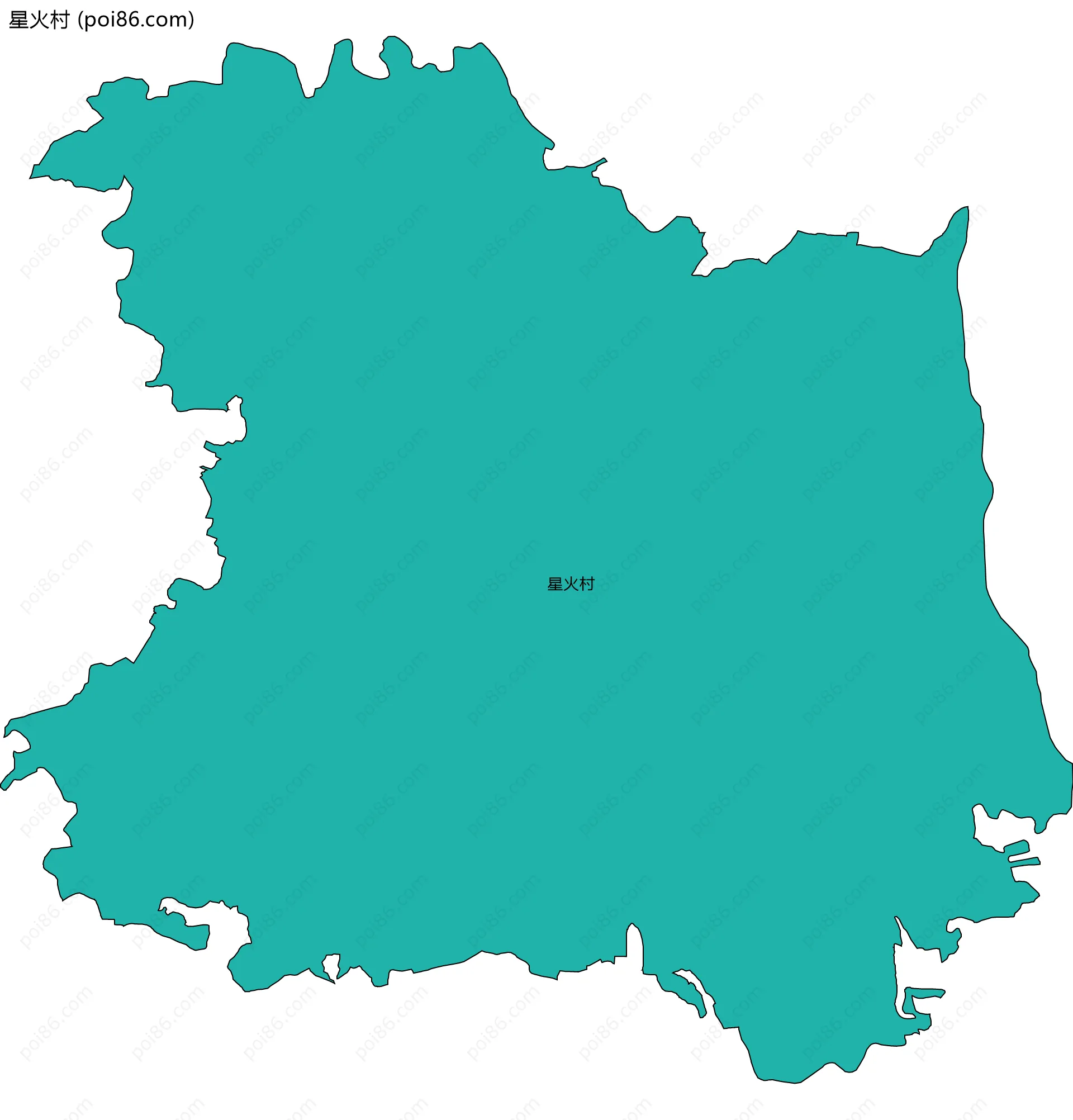 星火村边界地图