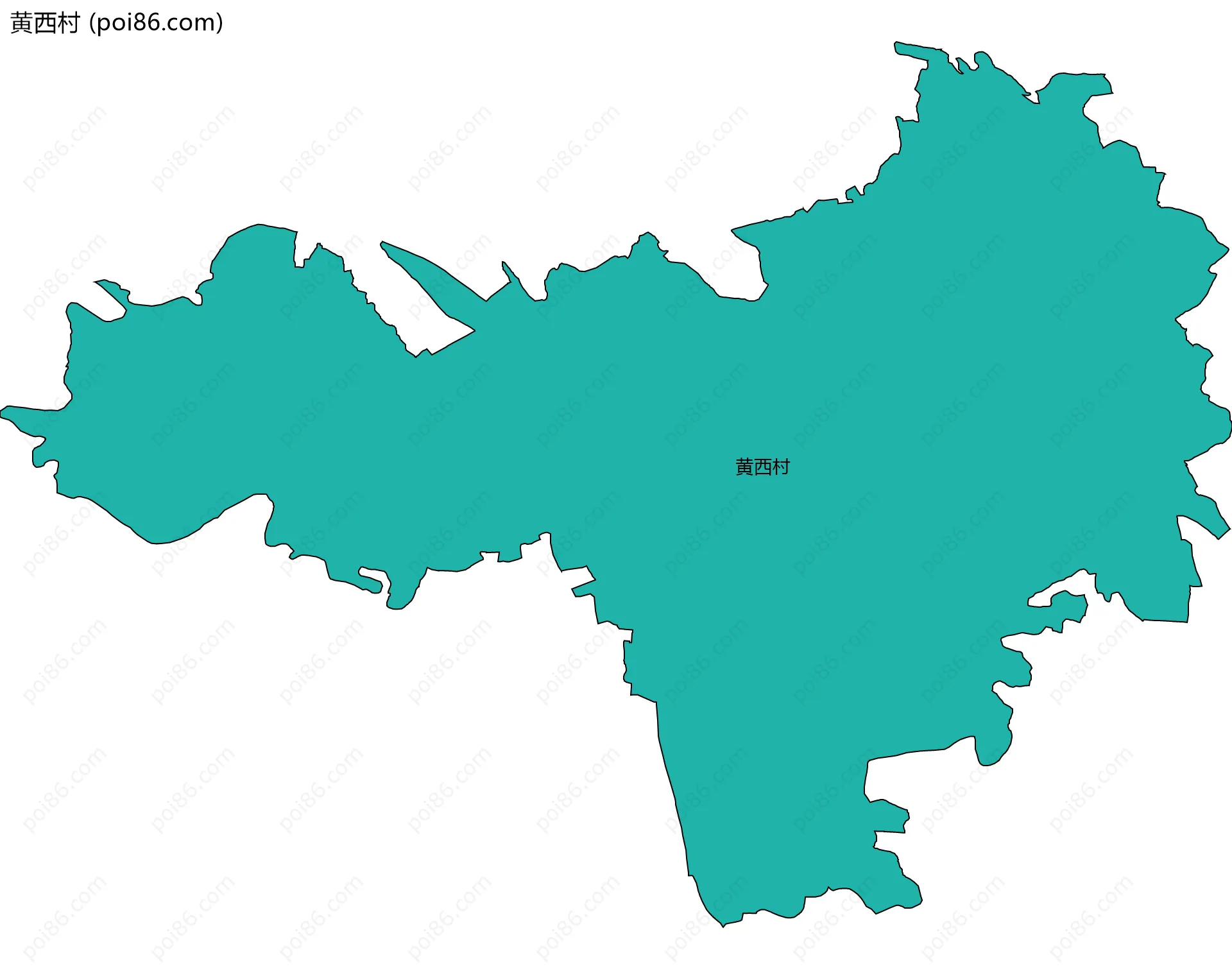 黄西村边界地图