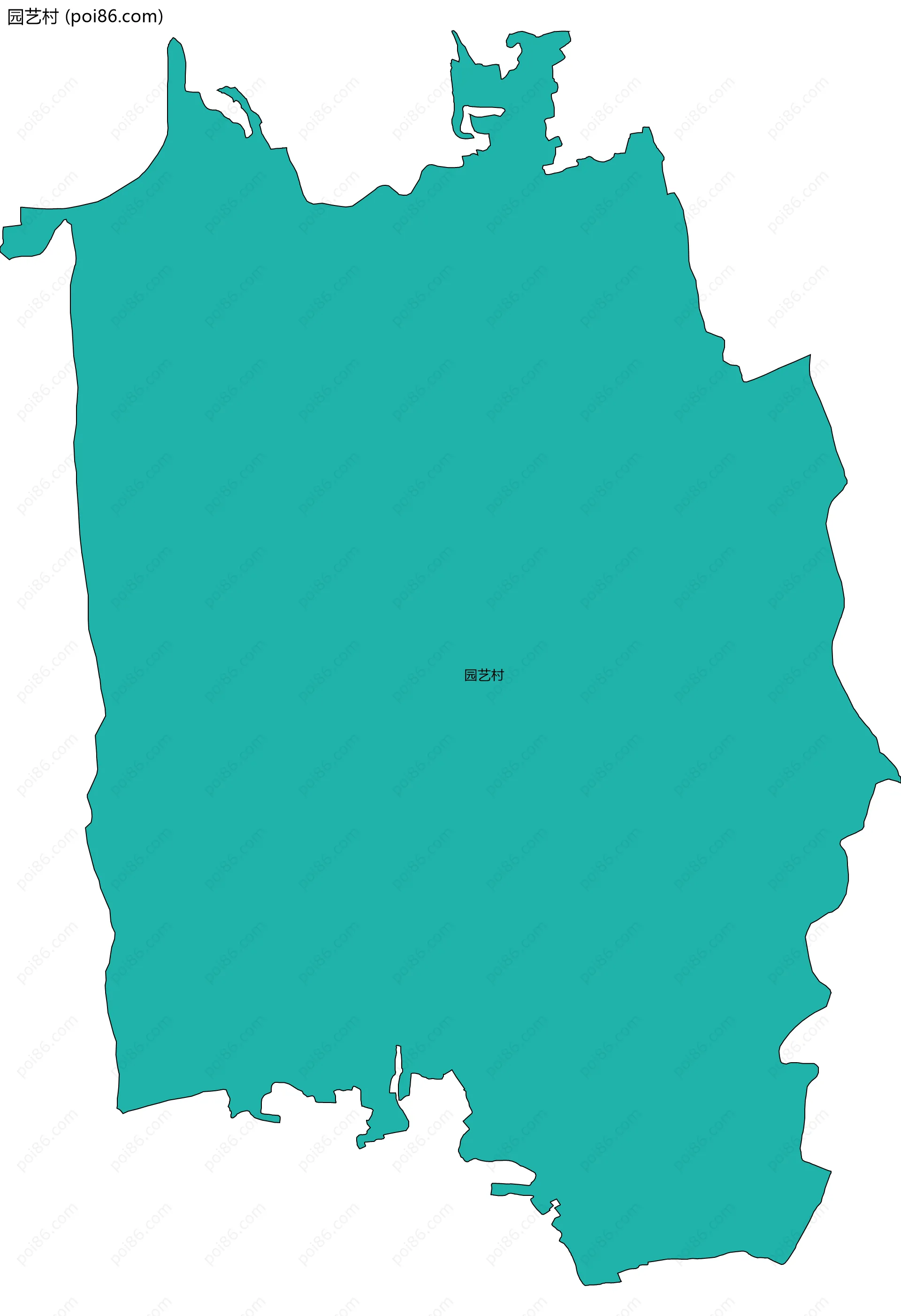 园艺村边界地图