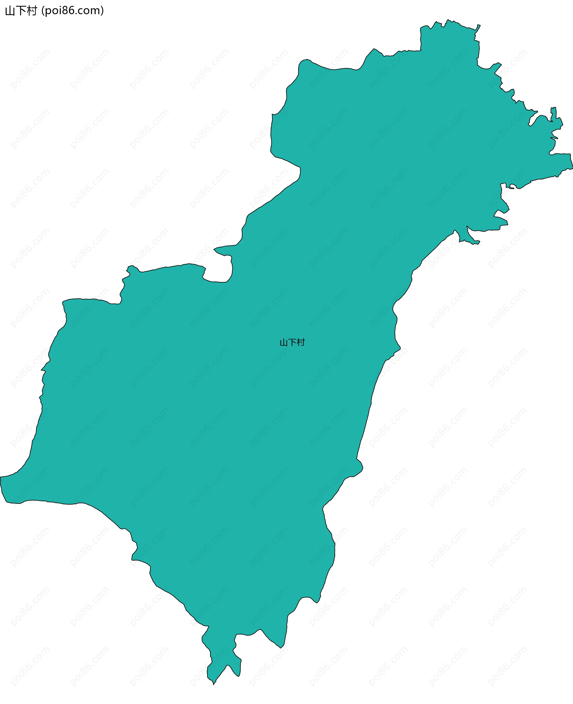 山下村边界地图