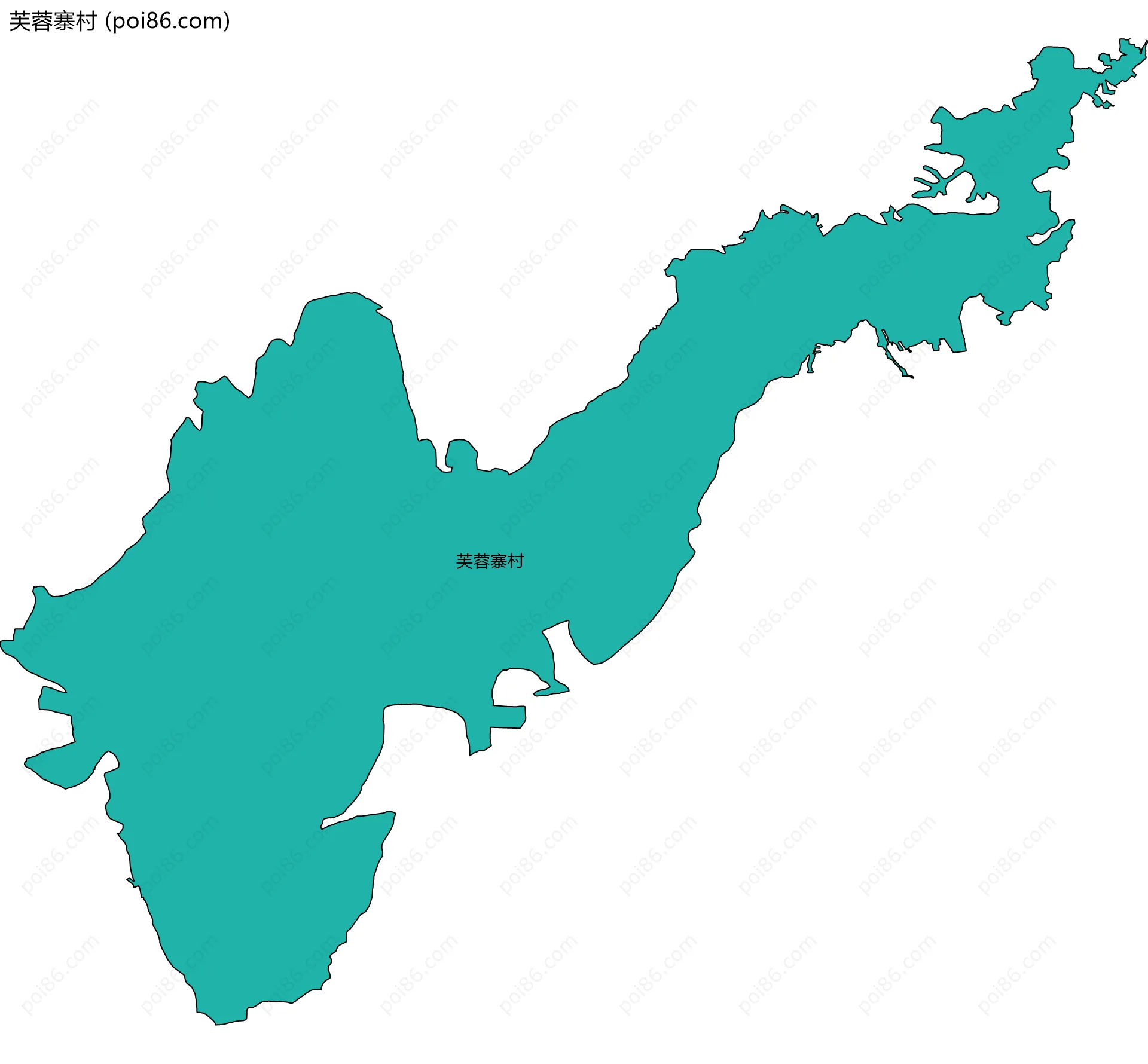 芙蓉寨村边界地图