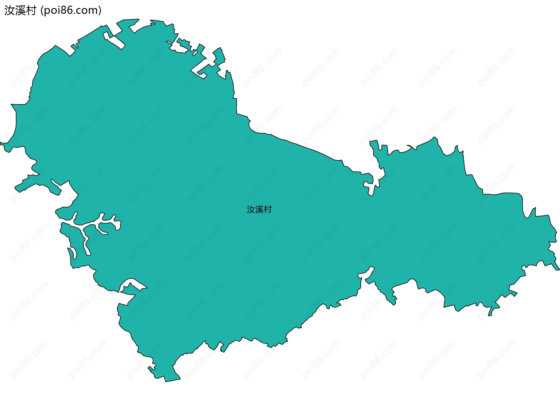 汝溪村边界地图