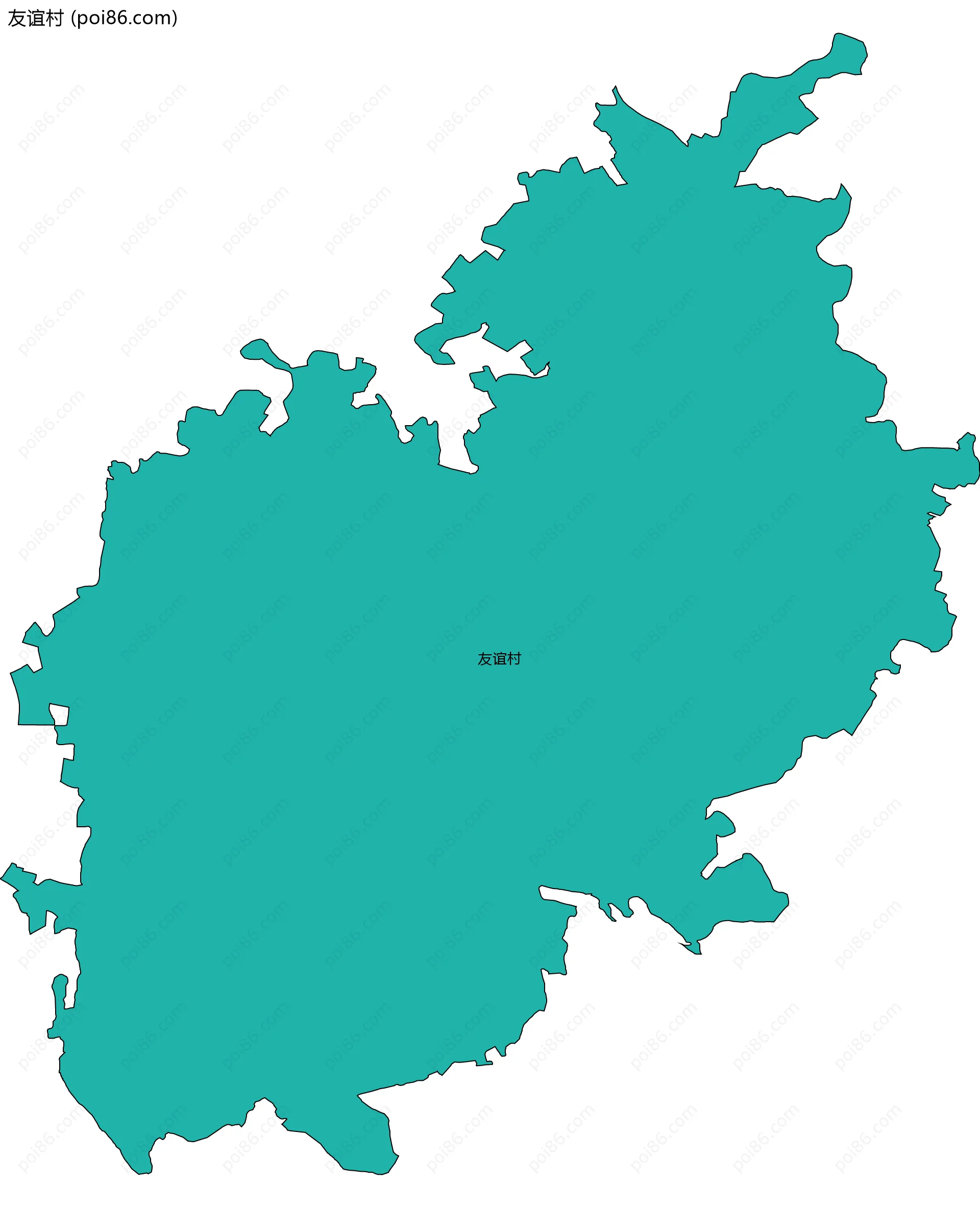 友谊村边界地图