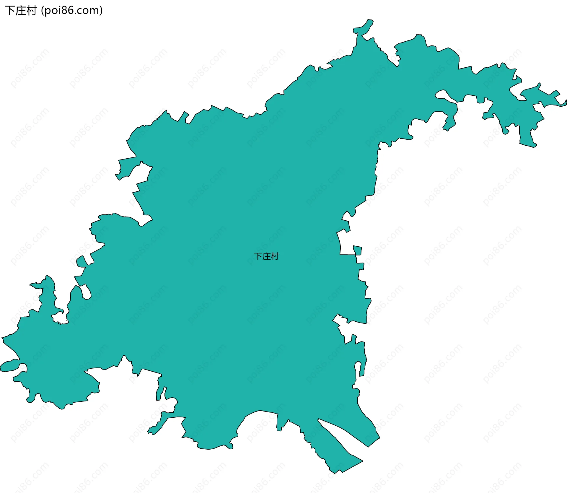 下庄村边界地图