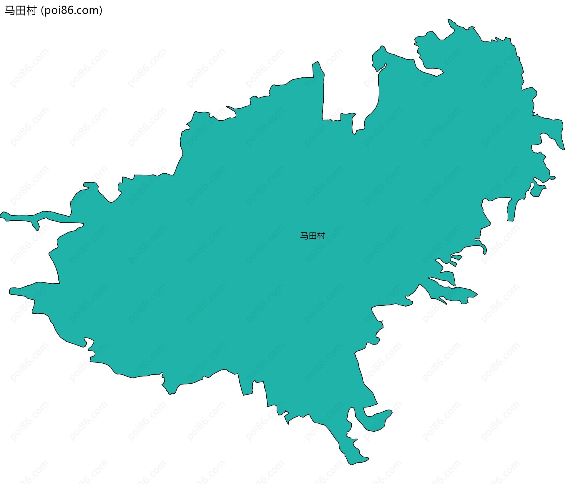 马田村边界地图