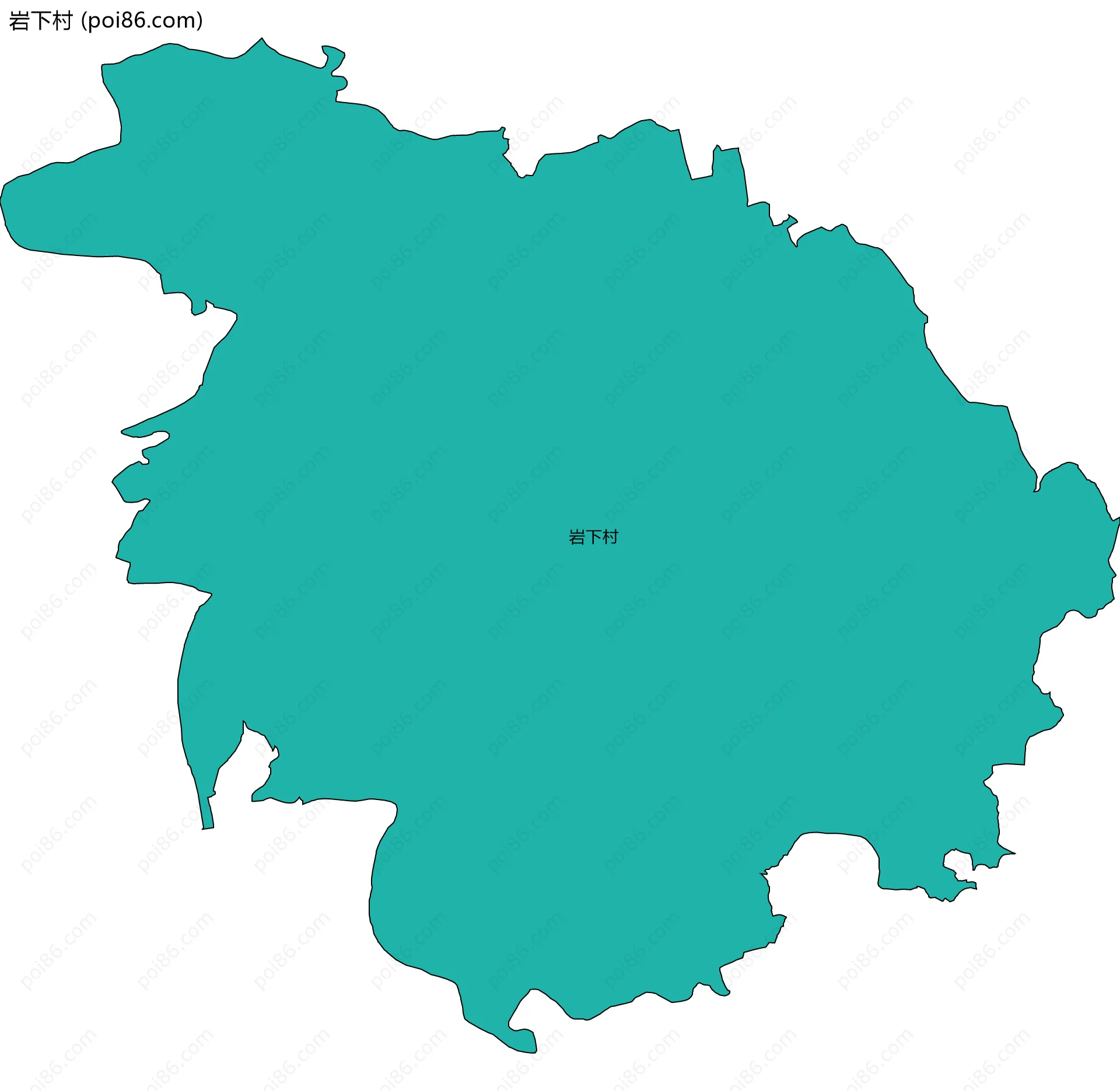 岩下村边界地图