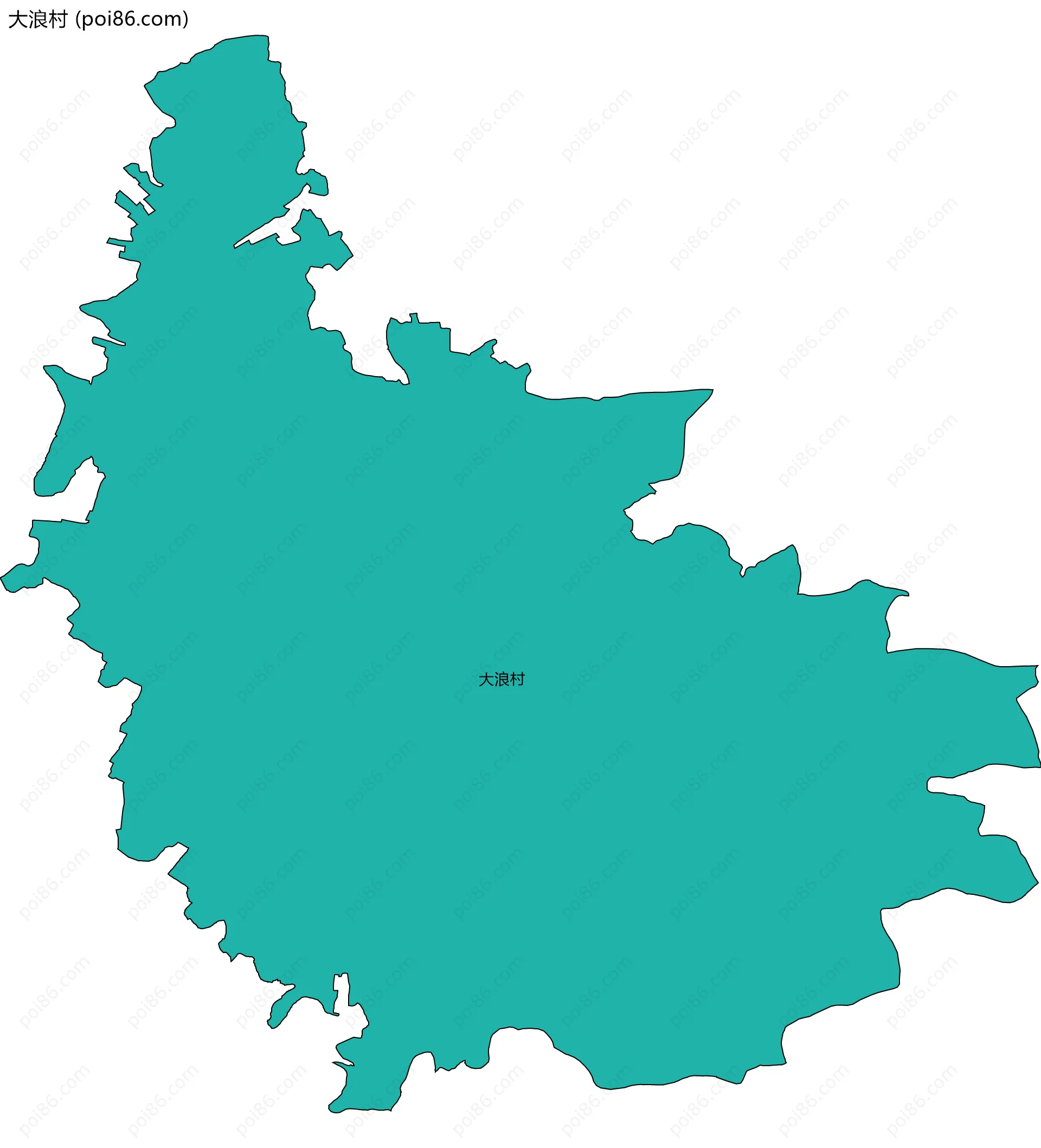 大浪村边界地图