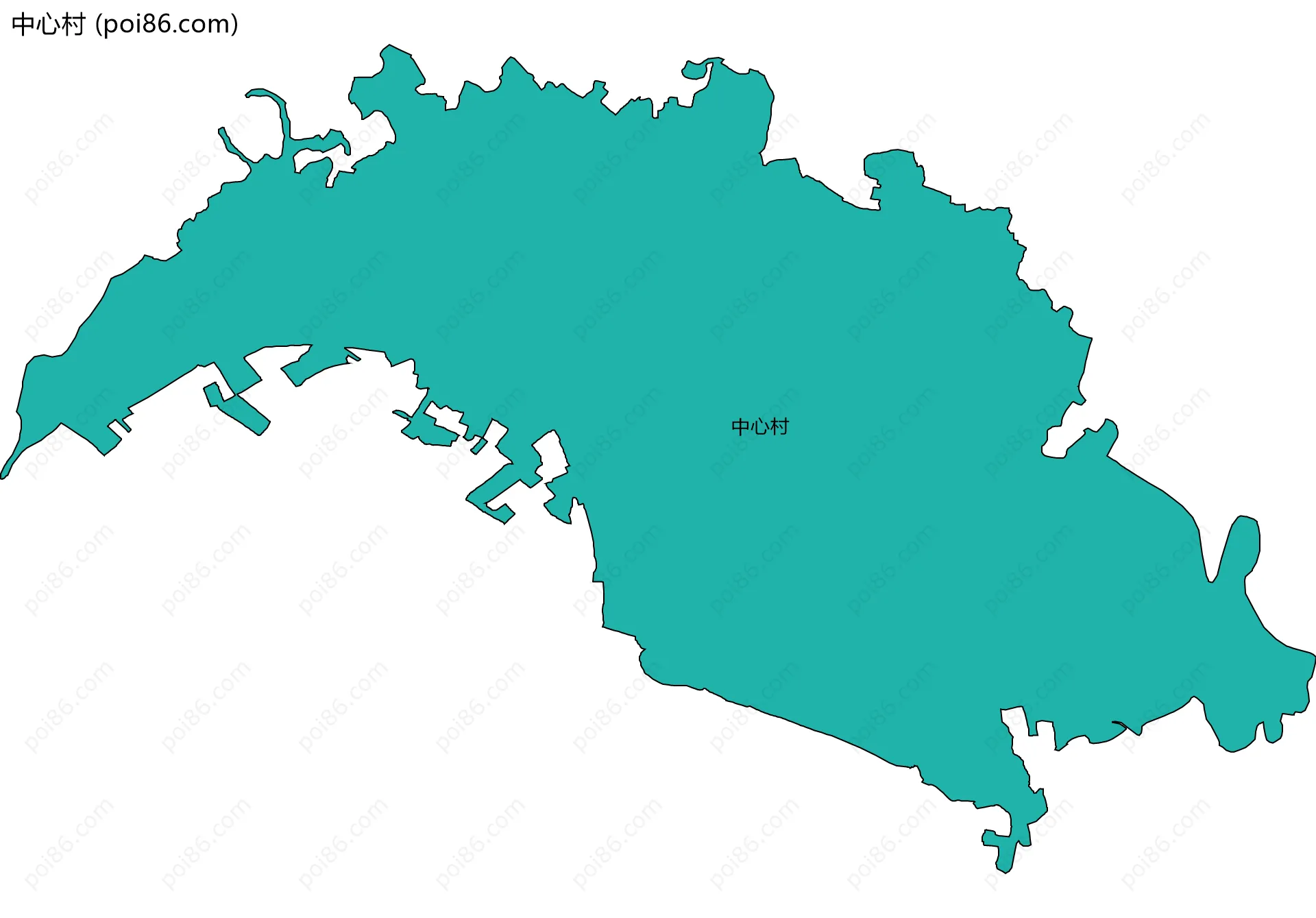 中心村边界地图