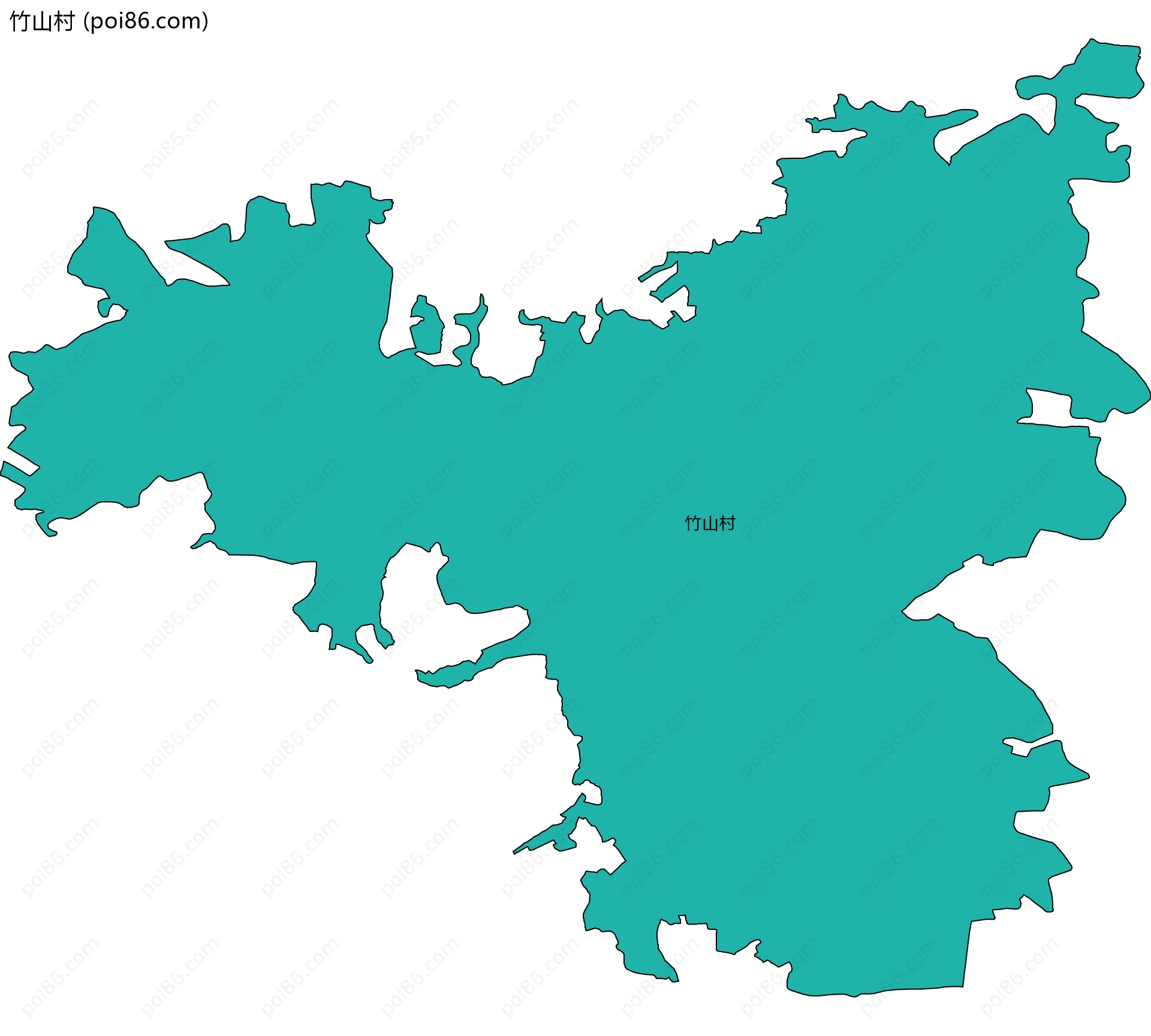 竹山村边界地图