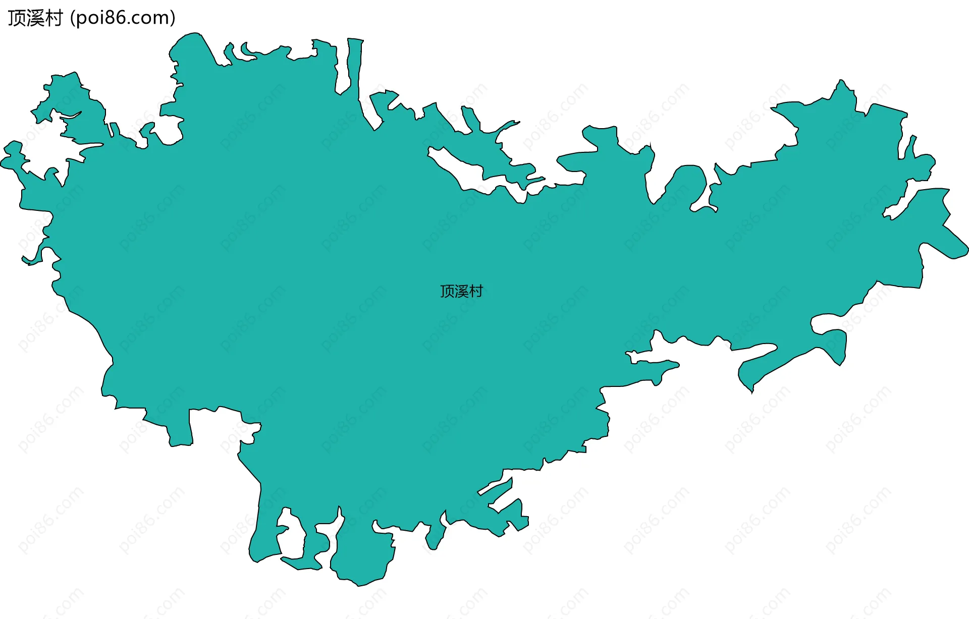 顶溪村边界地图