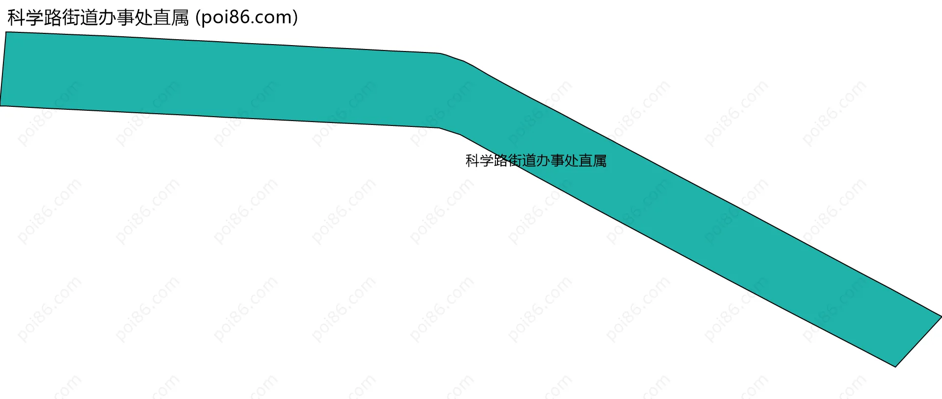 科学路街道办事处直属边界地图