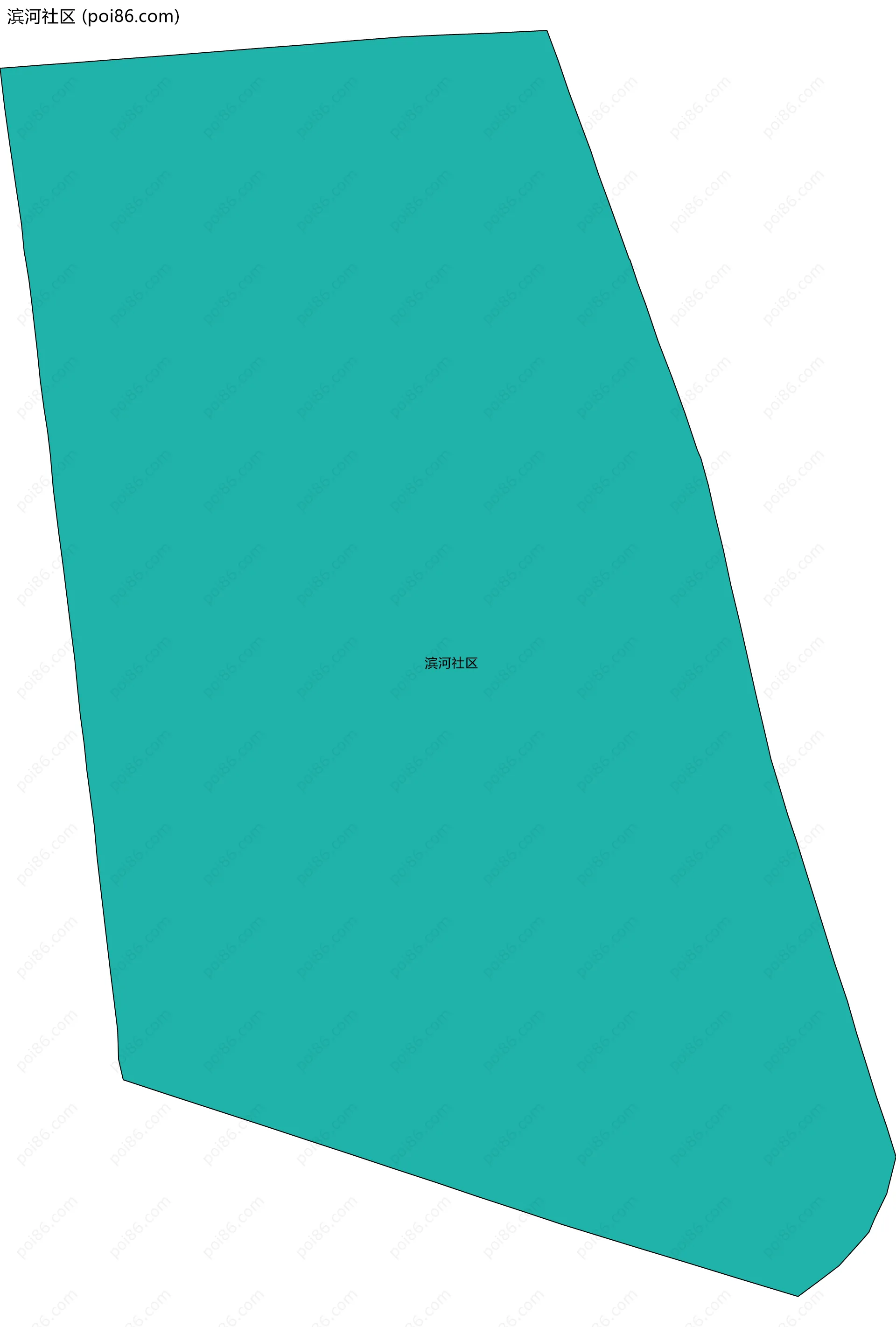 滨河社区边界地图